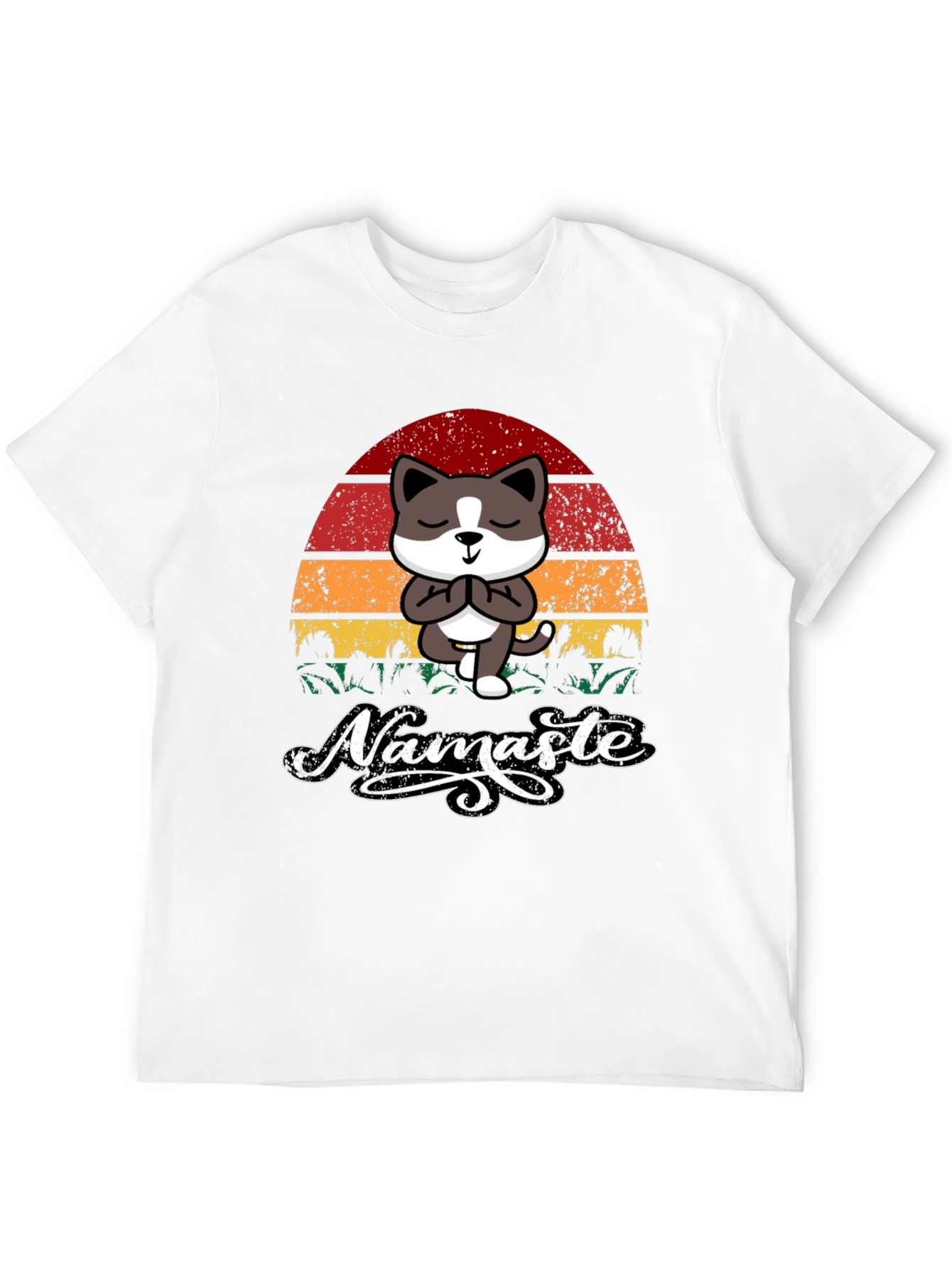 Namaste Cat T-Shirt - Yoga Kitten Tee