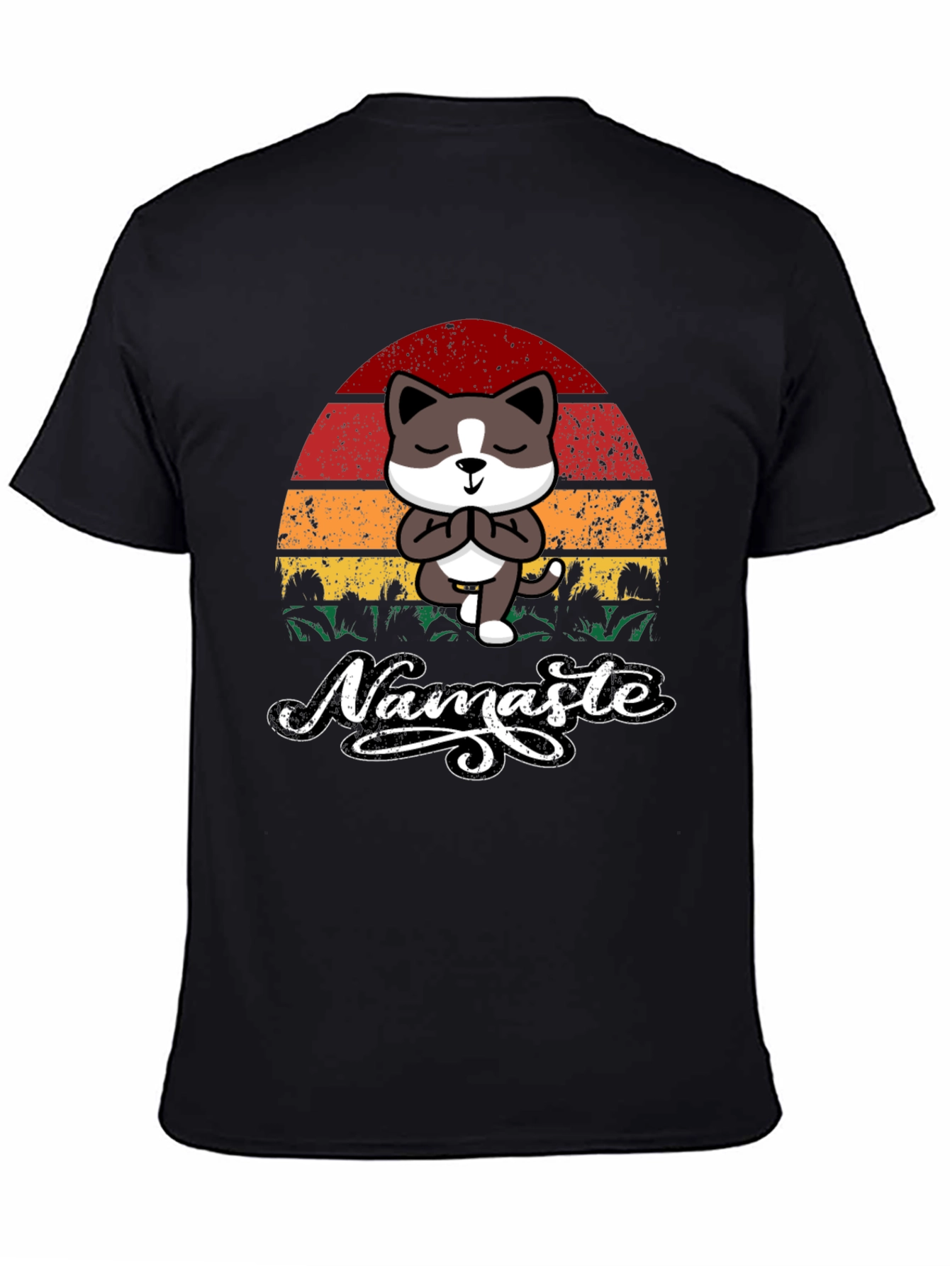 Namaste Cat T-Shirt - Yoga Kitten Tee