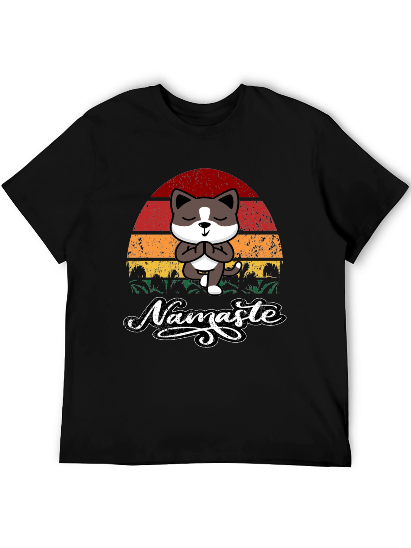 Namaste Cat T-Shirt - Yoga Kitten Tee
