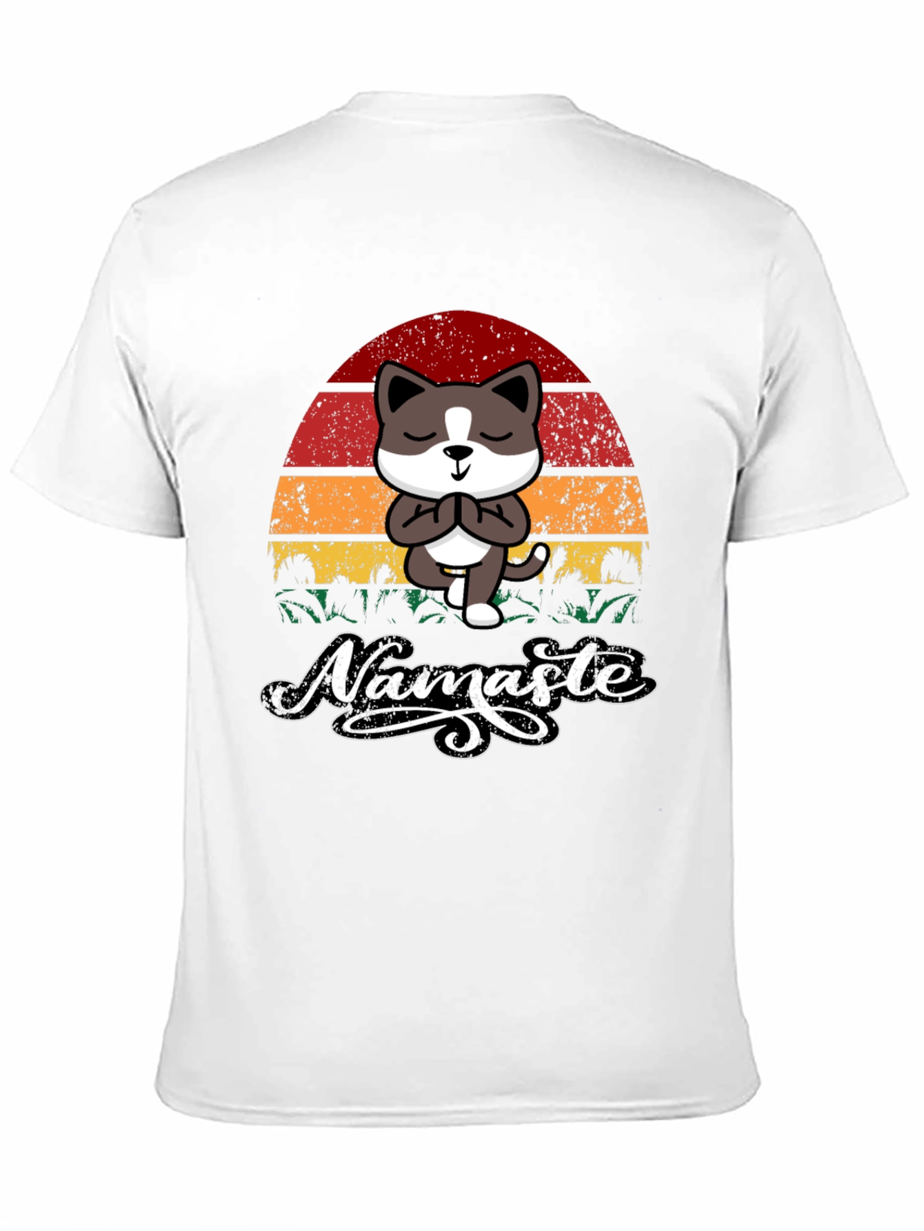 Namaste Cat T-Shirt - Yoga Kitten Tee