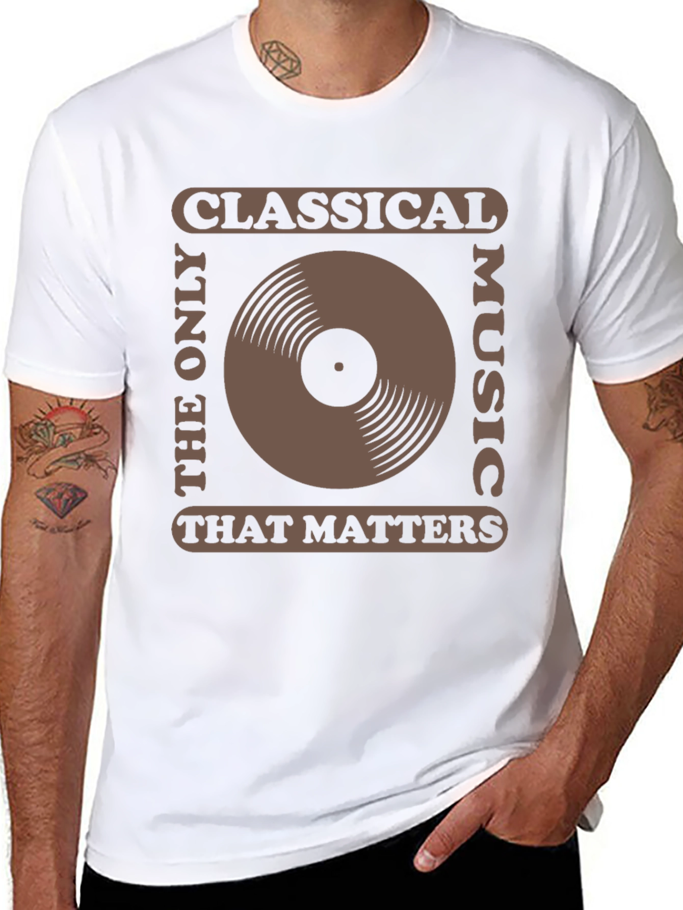 Classical Music Vinyl Record Graphic T-Shirt