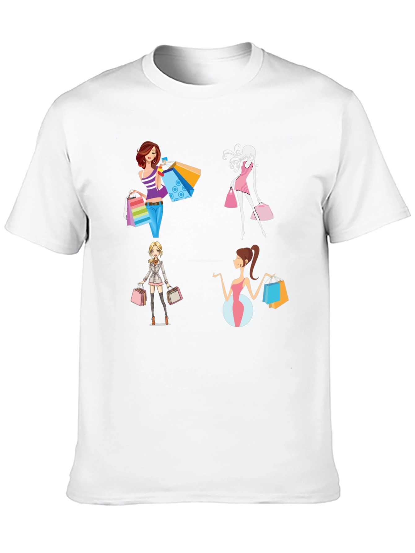 Stylish Women Shopping T-Shirt