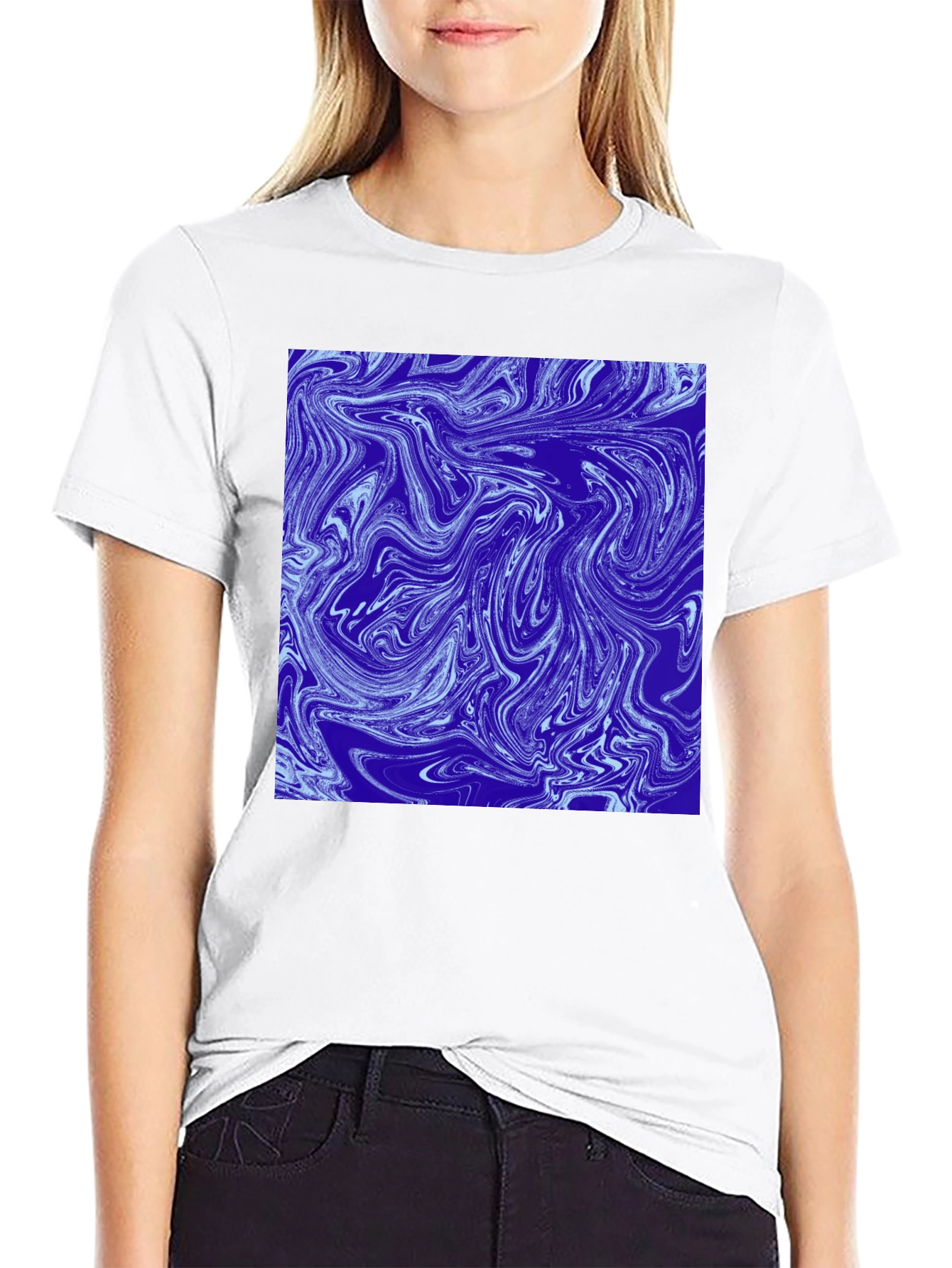 Abstract Swirl Graphic Tee - Modern Art T-Shirt