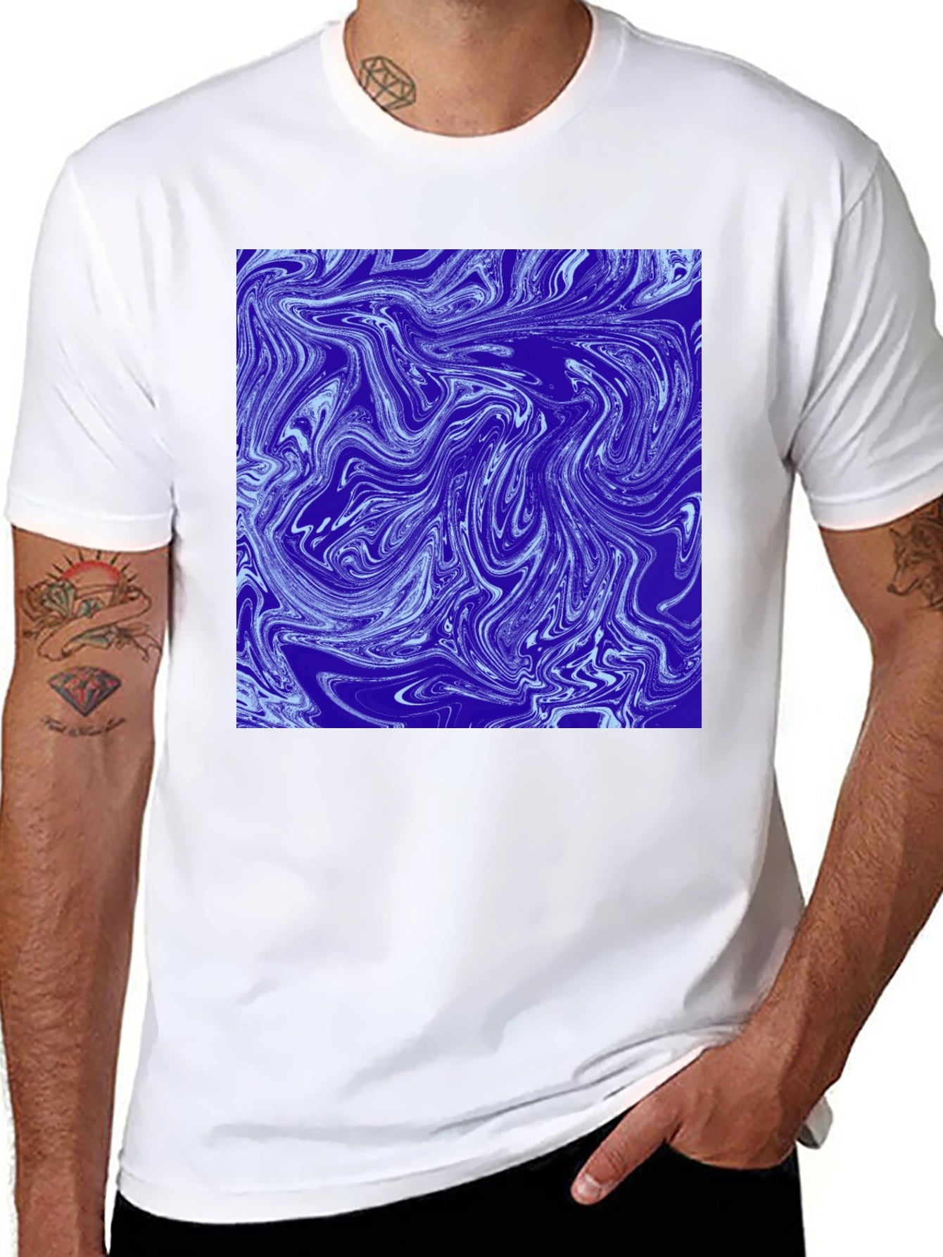 Abstract Swirl Graphic Tee - Modern Art T-Shirt