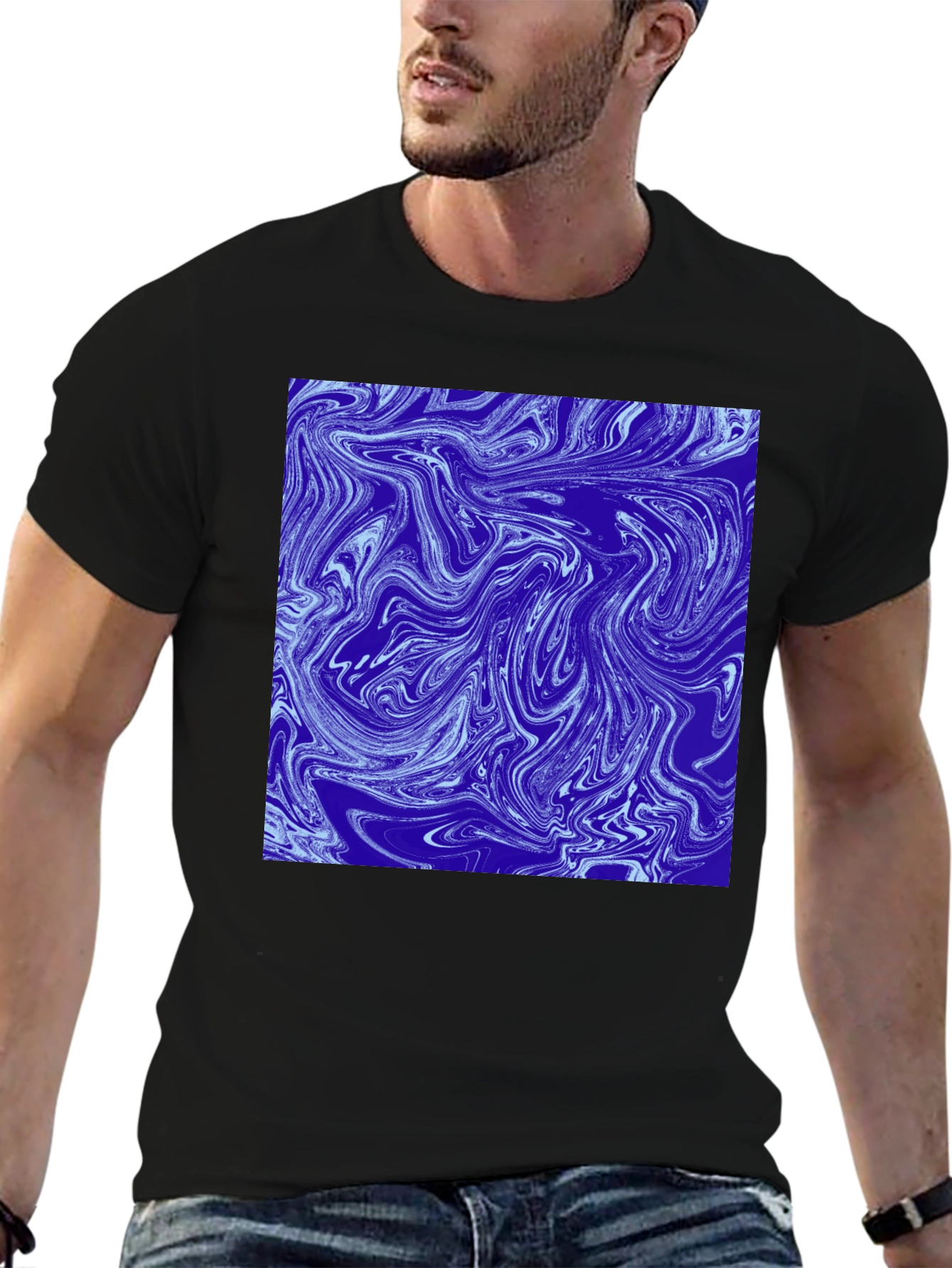 Abstract Swirl Graphic Tee - Modern Art T-Shirt