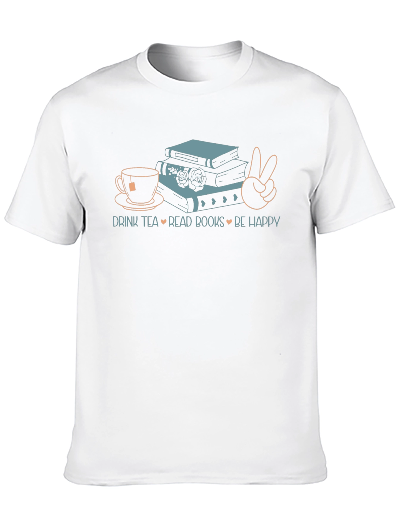 Drink Tea Read Books Be Happy T-Shirt
