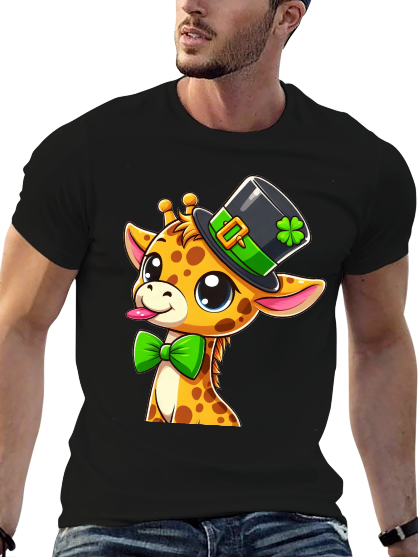 St. Patricks Day Giraffe Graphic Tee