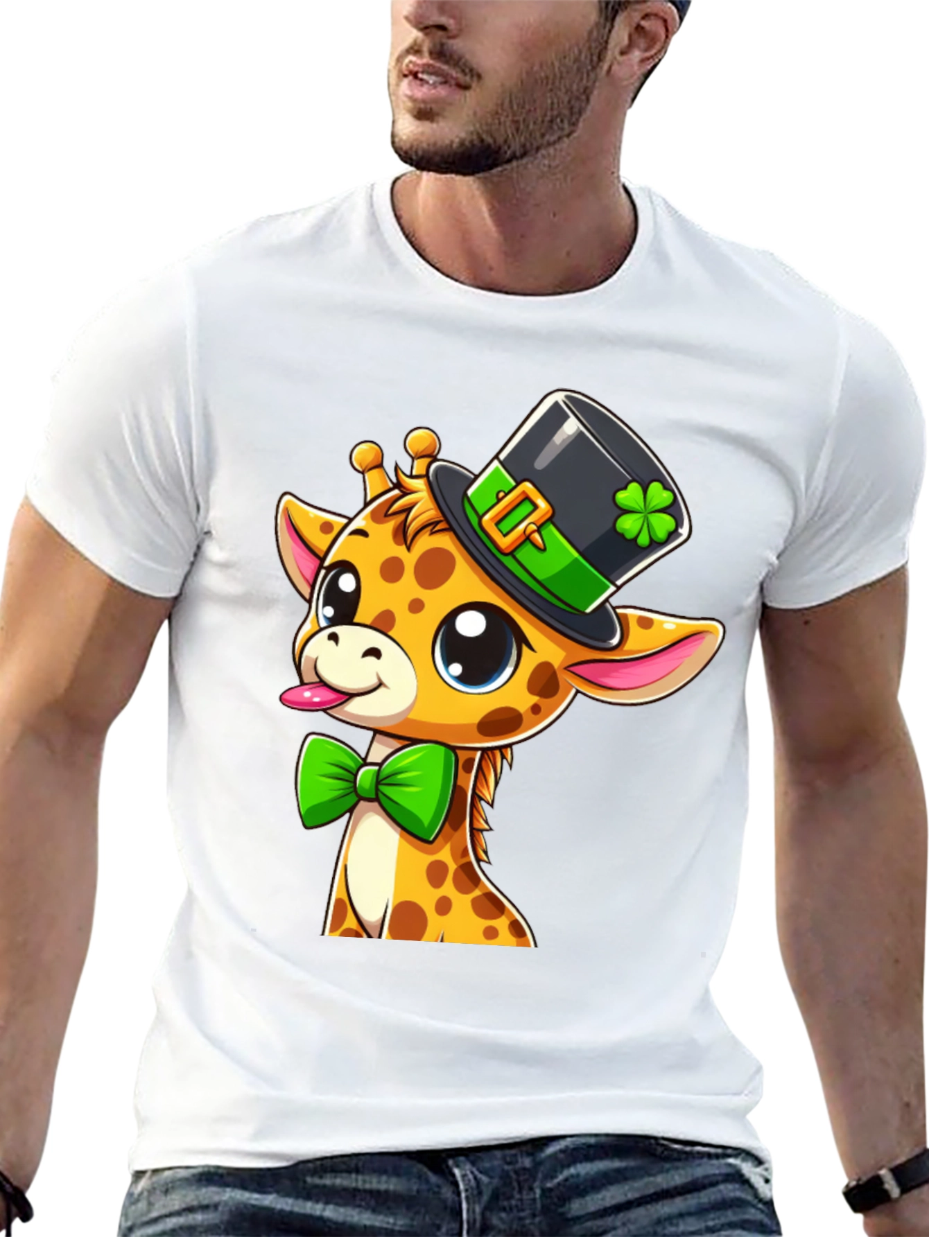 St. Patricks Day Giraffe Graphic Tee