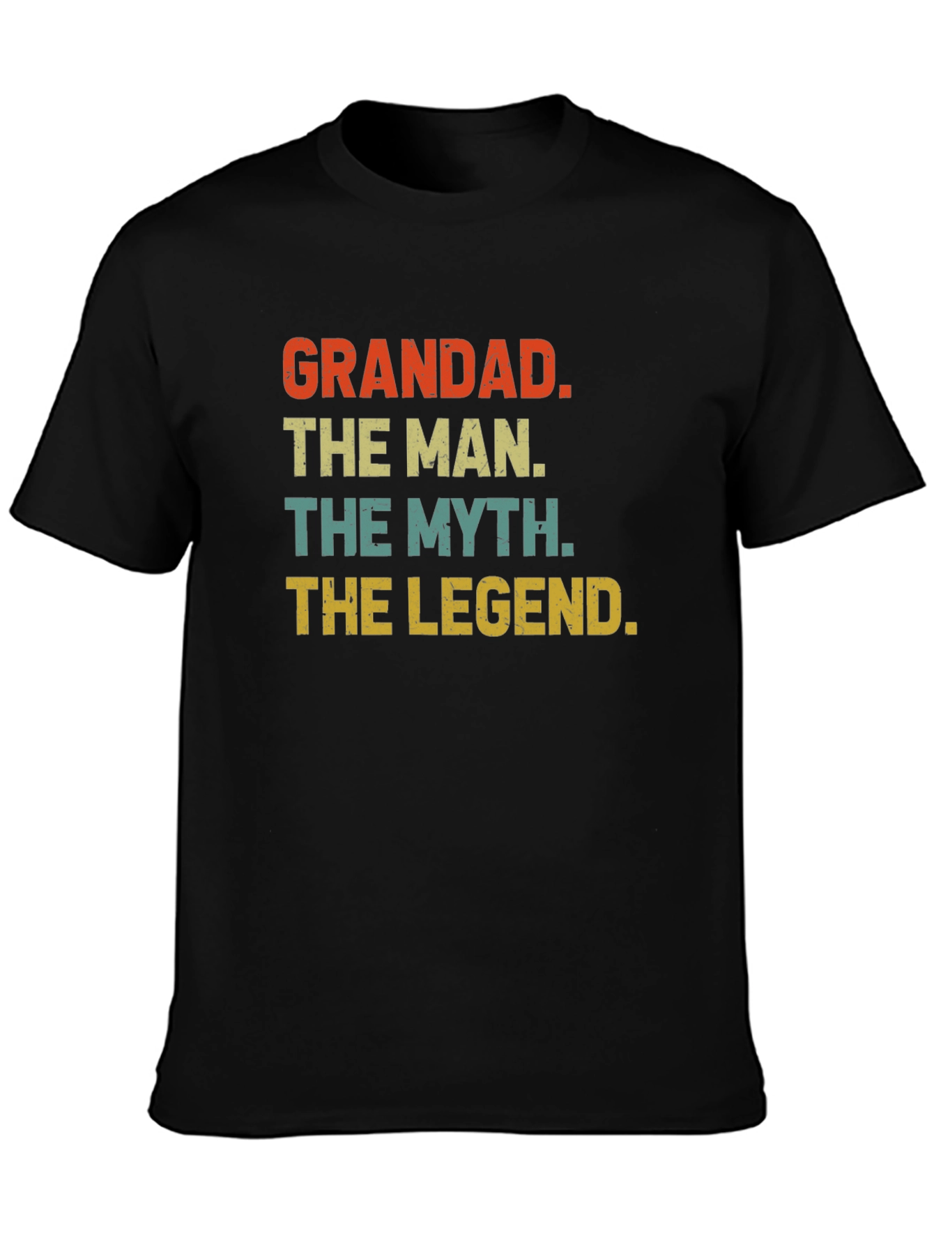 Grandad The Man The Myth The Legend Black T-Shirt
