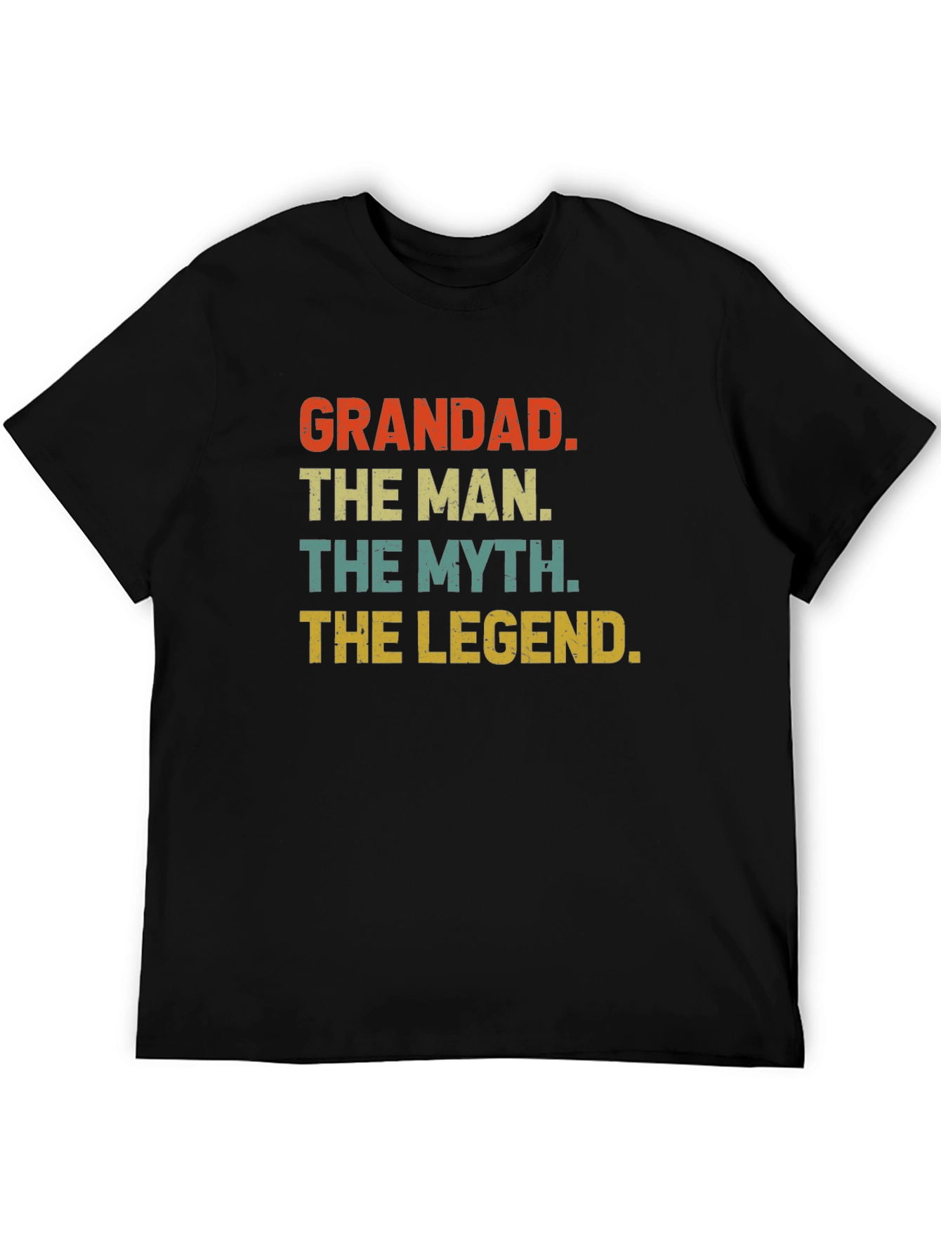 Grandad The Man The Myth The Legend Black T-Shirt