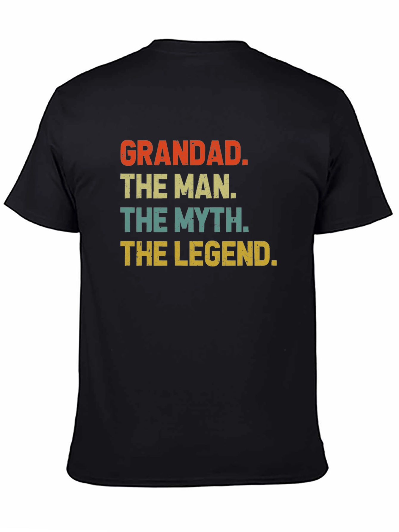 Grandad The Man The Myth The Legend Black T-Shirt