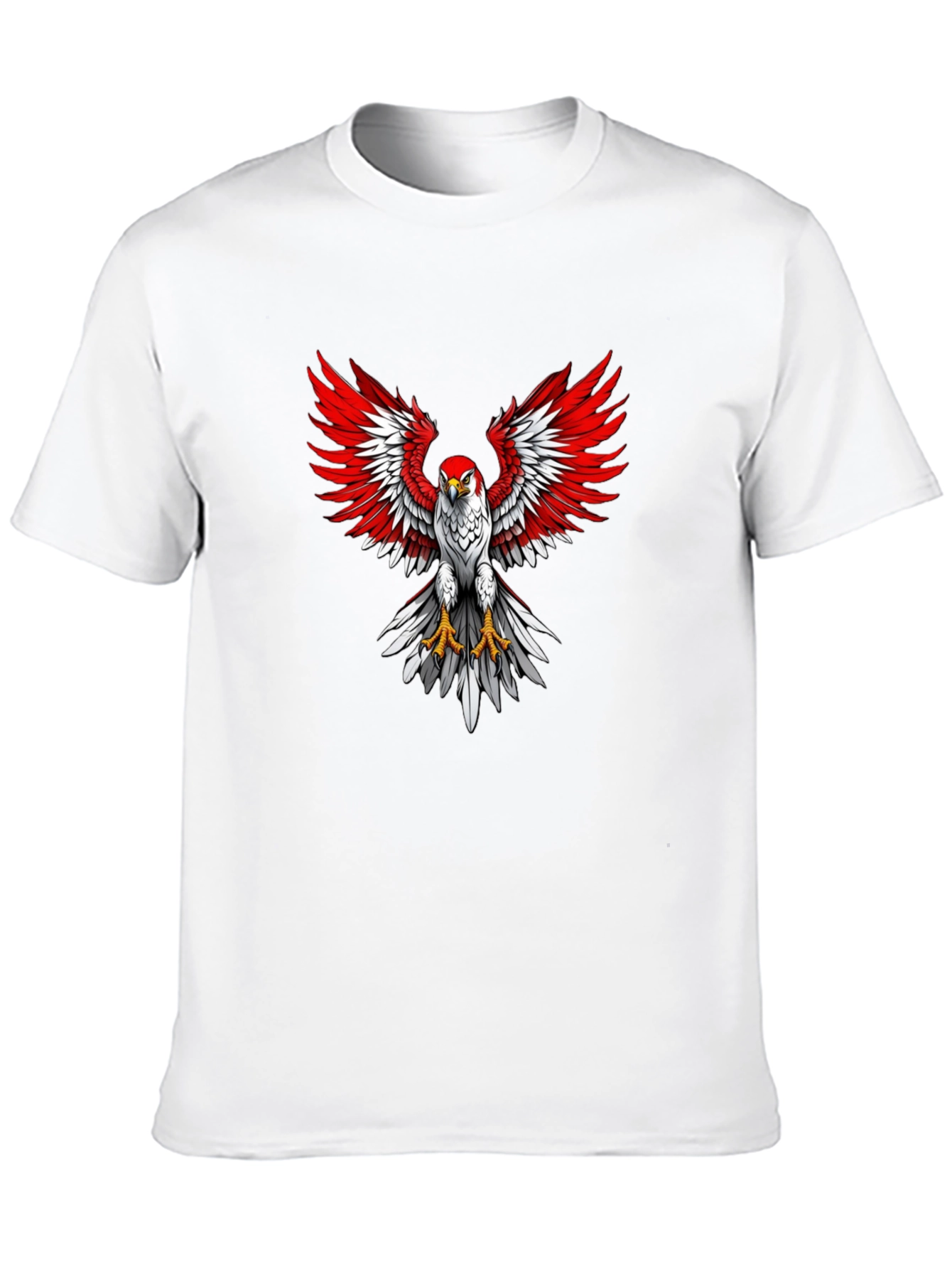 Eagle Graphic Print Crew Neck T-Shirt