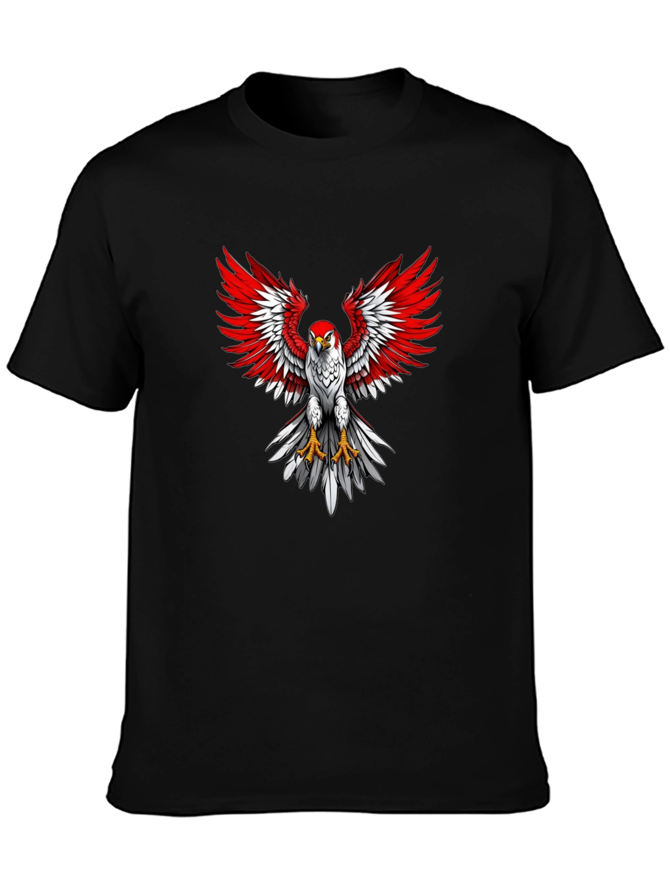 Eagle Graphic Print Crew Neck T-Shirt