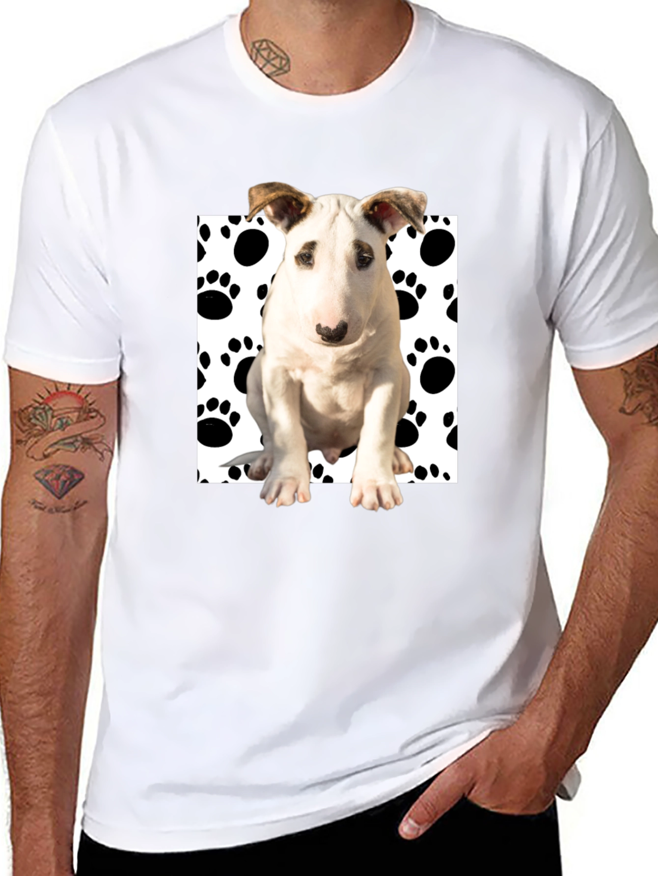 Dog Paw Print T-Shirt - Stylish & Fun!