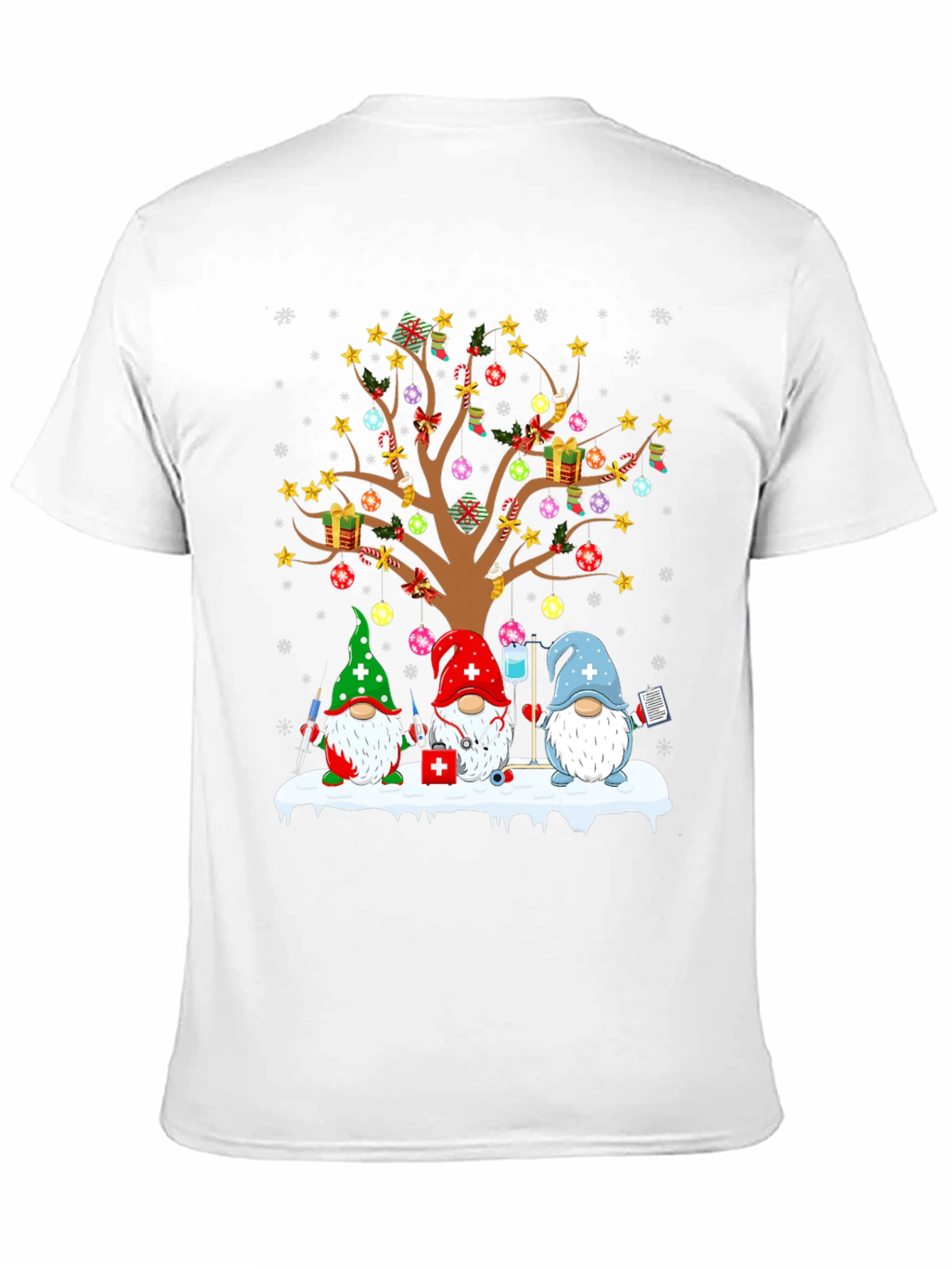 Nurse Gnomes Christmas Tree T-Shirt