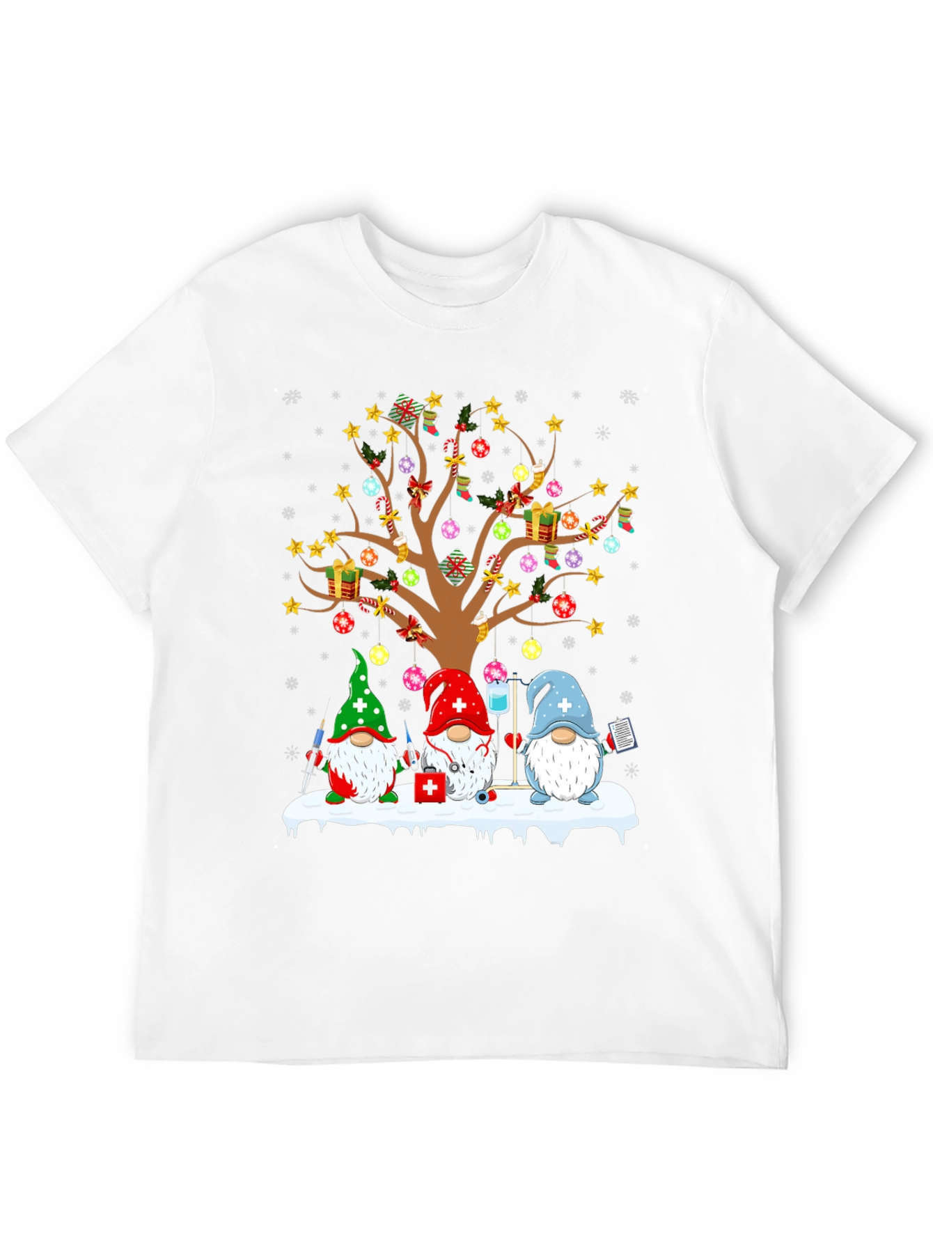 Nurse Gnomes Christmas Tree T-Shirt