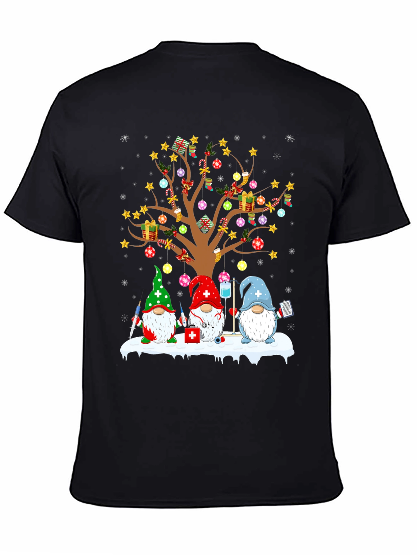 Nurse Gnomes Christmas Tree T-Shirt