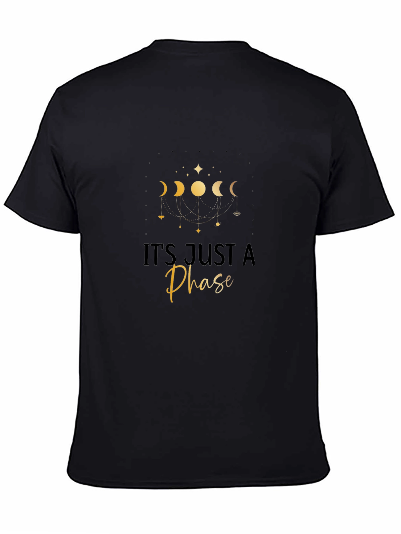 Its Just A Phase Black Graphic Tee