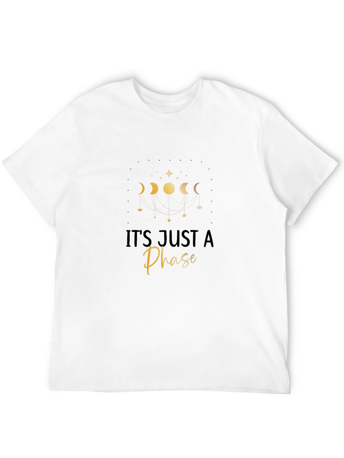 Its Just A Phase Black Graphic Tee
