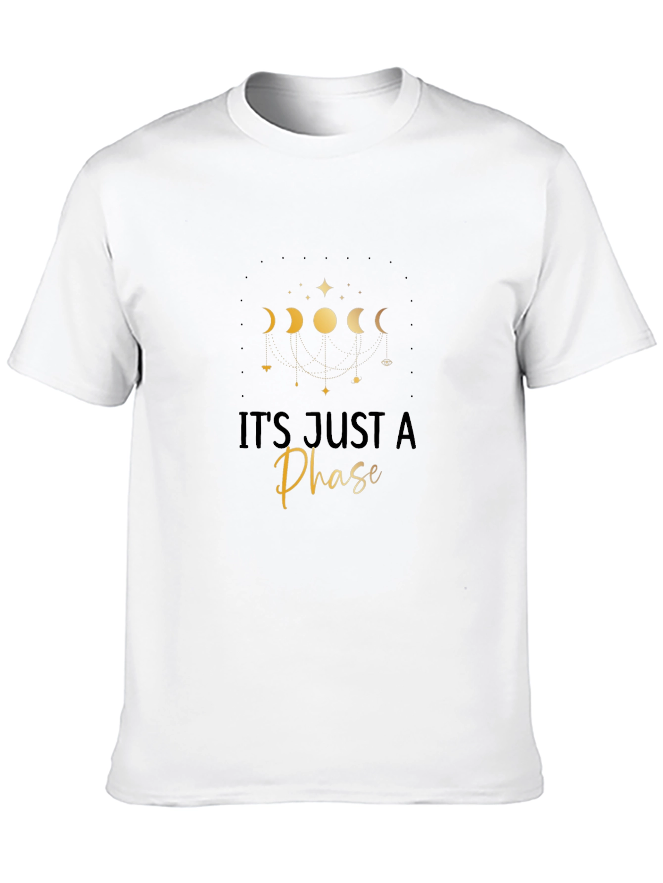 Its Just A Phase Black Graphic Tee