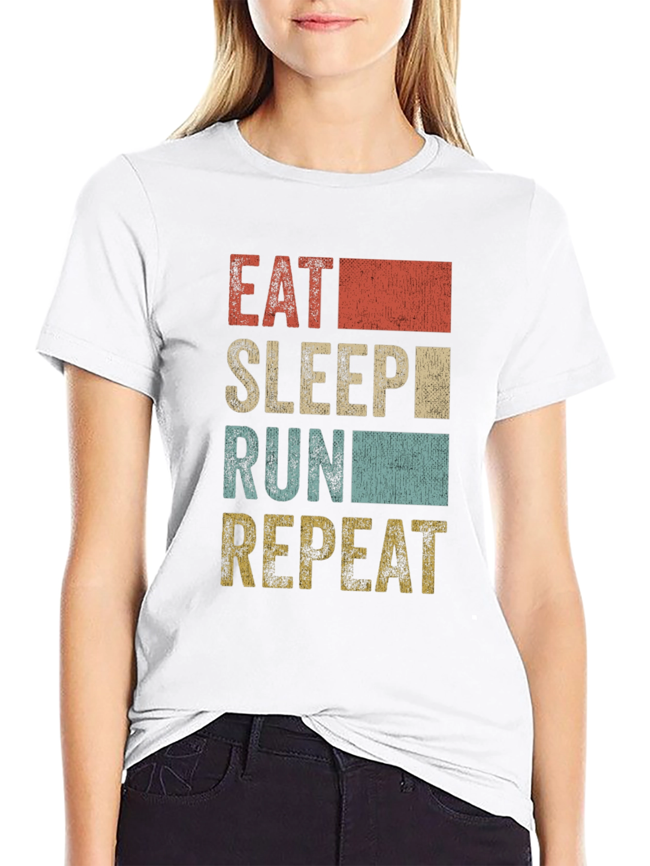 Eat Sleep Run Repeat Graphic T-Shirt