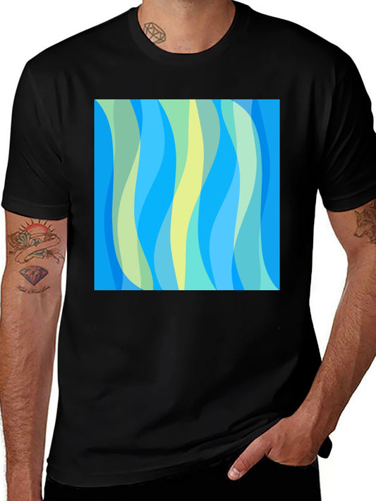 Abstract Wave Pattern Tee - Modern Art Shirt