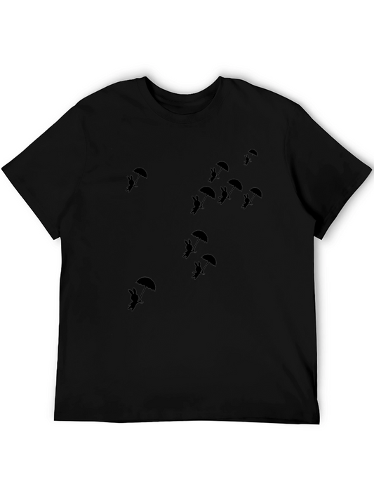 Bunny Umbrella Black Tee