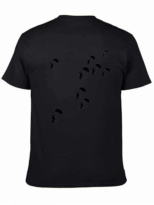 Bunny Umbrella Black Tee