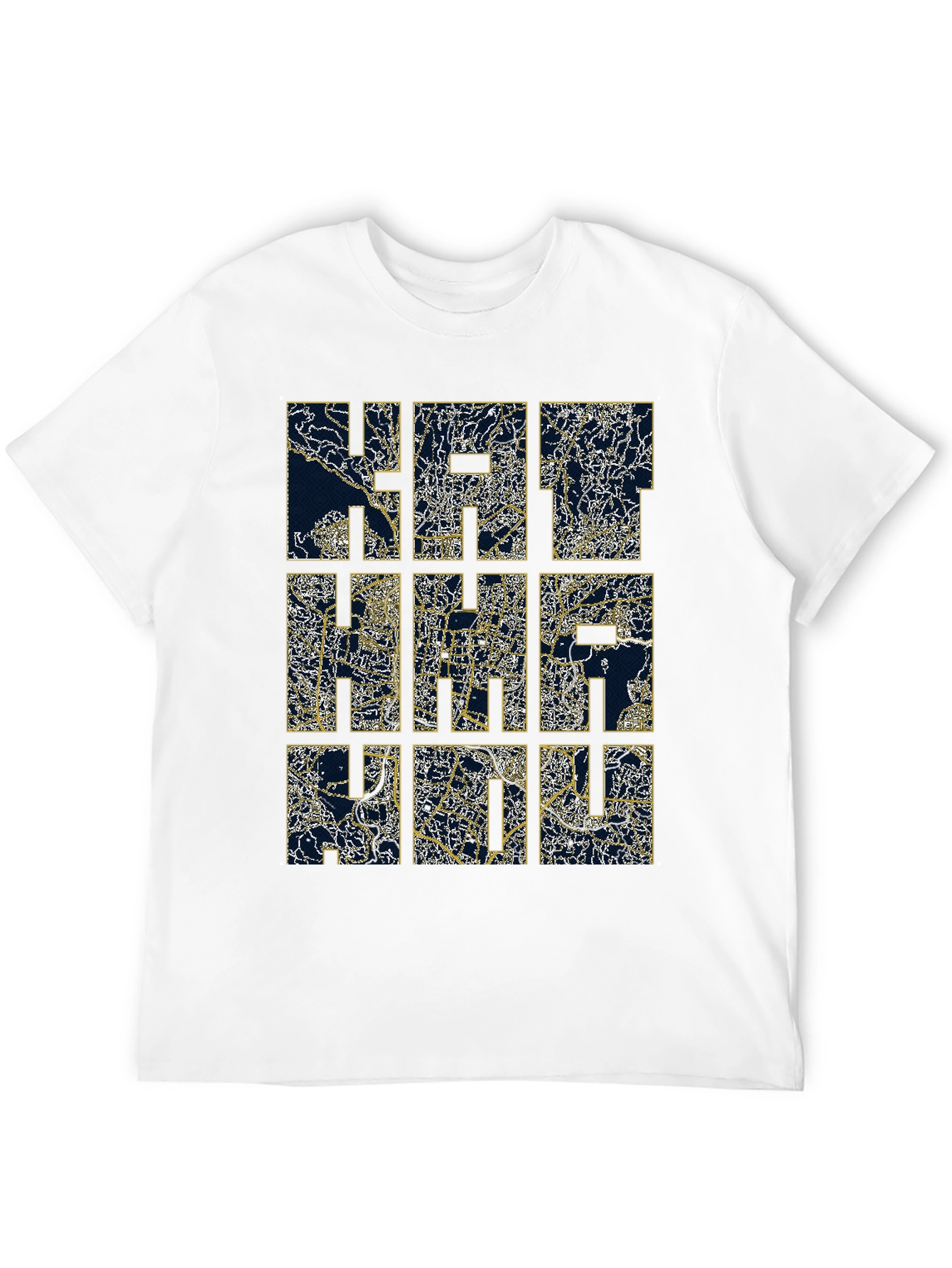 Abstract Grid Print Tee - Modern Graphic Design