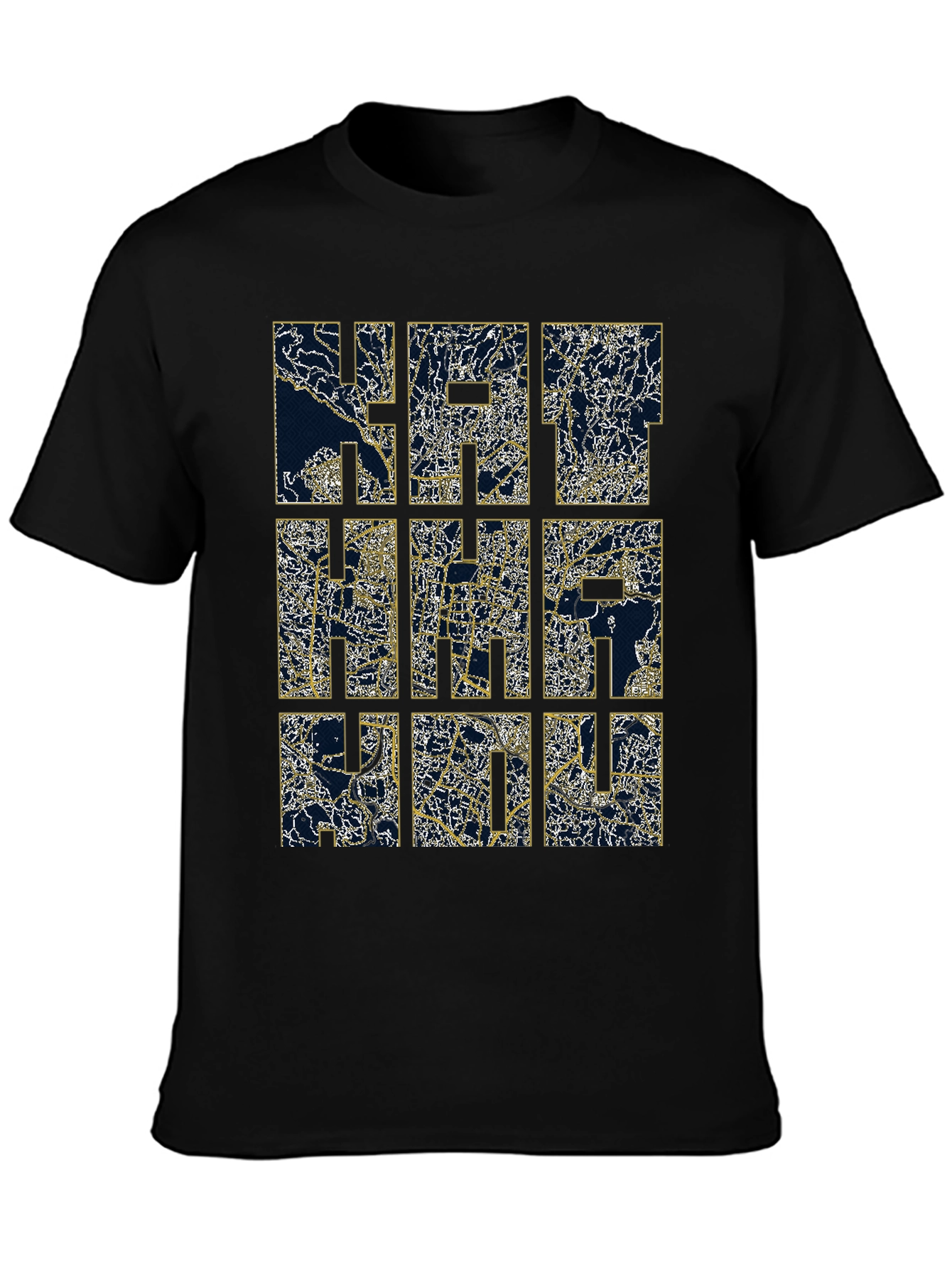 Abstract Grid Print Tee - Modern Graphic Design