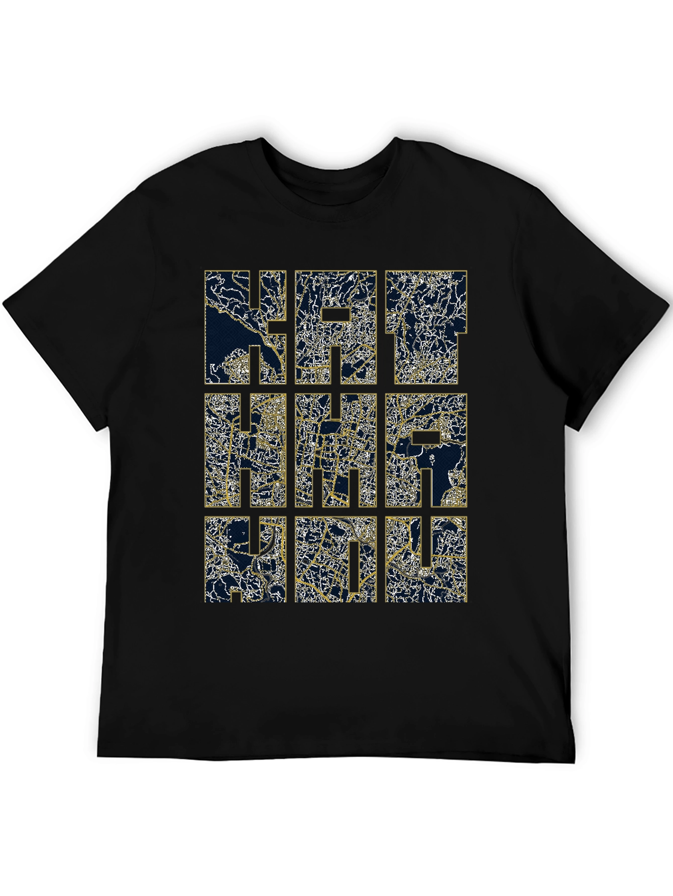 Abstract Grid Print Tee - Modern Graphic Design