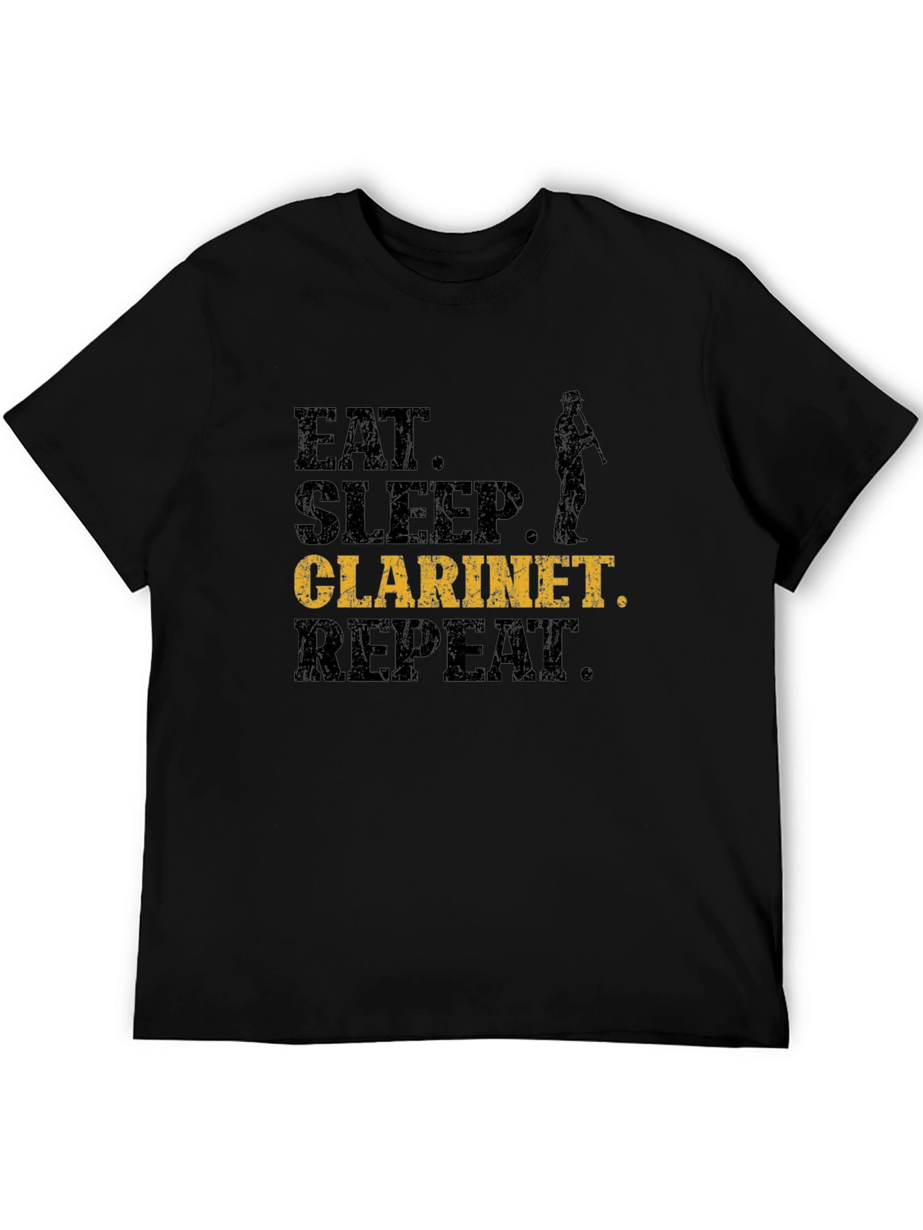 Eat Sleep Clarinet Repeat Black T-Shirt