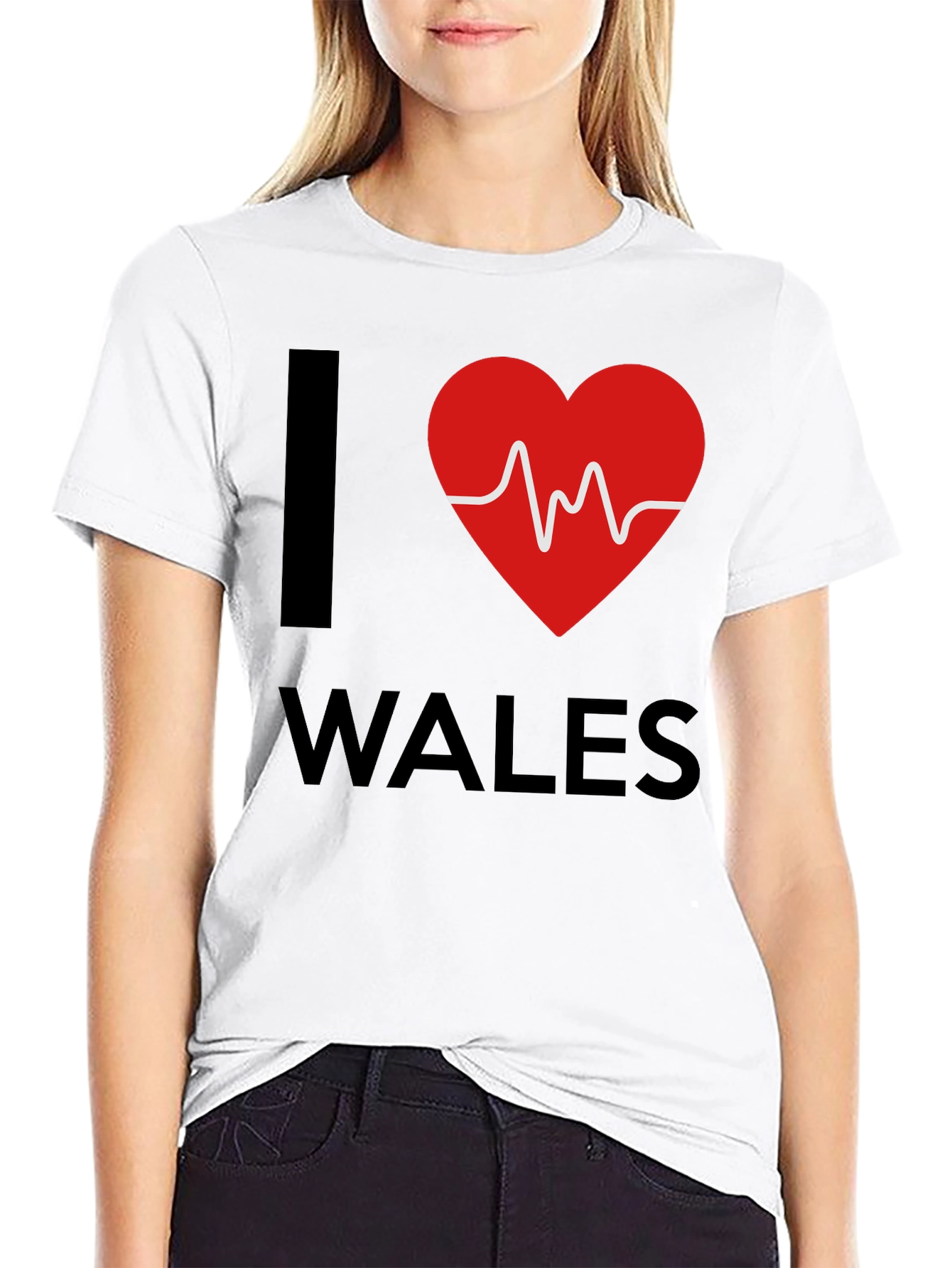 I Heart Wales Graphic Tee - Black