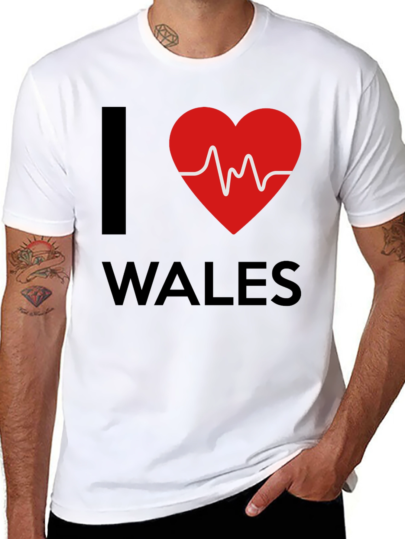 I Heart Wales Graphic Tee - Black