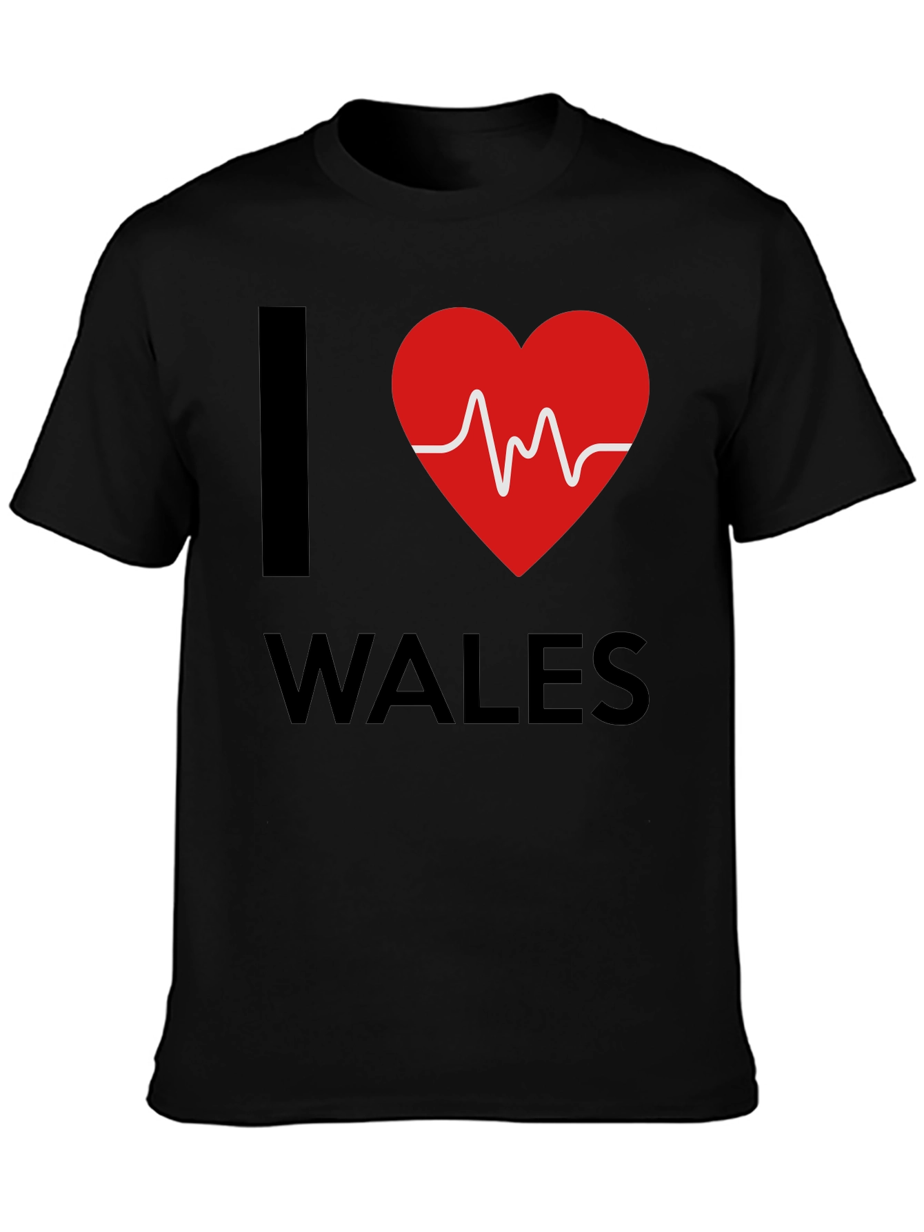 I Heart Wales Graphic Tee - Black