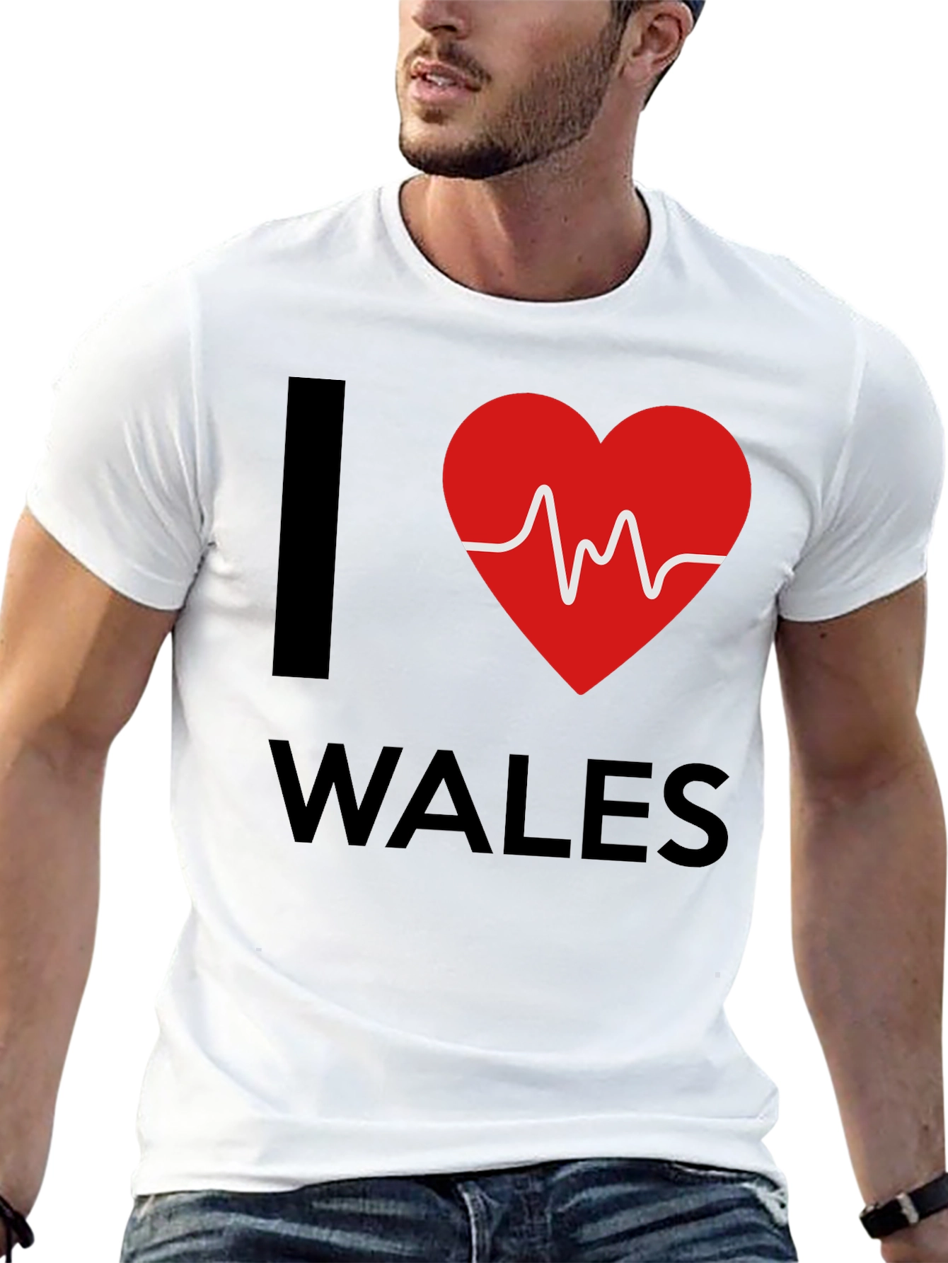 I Heart Wales Graphic Tee - Black