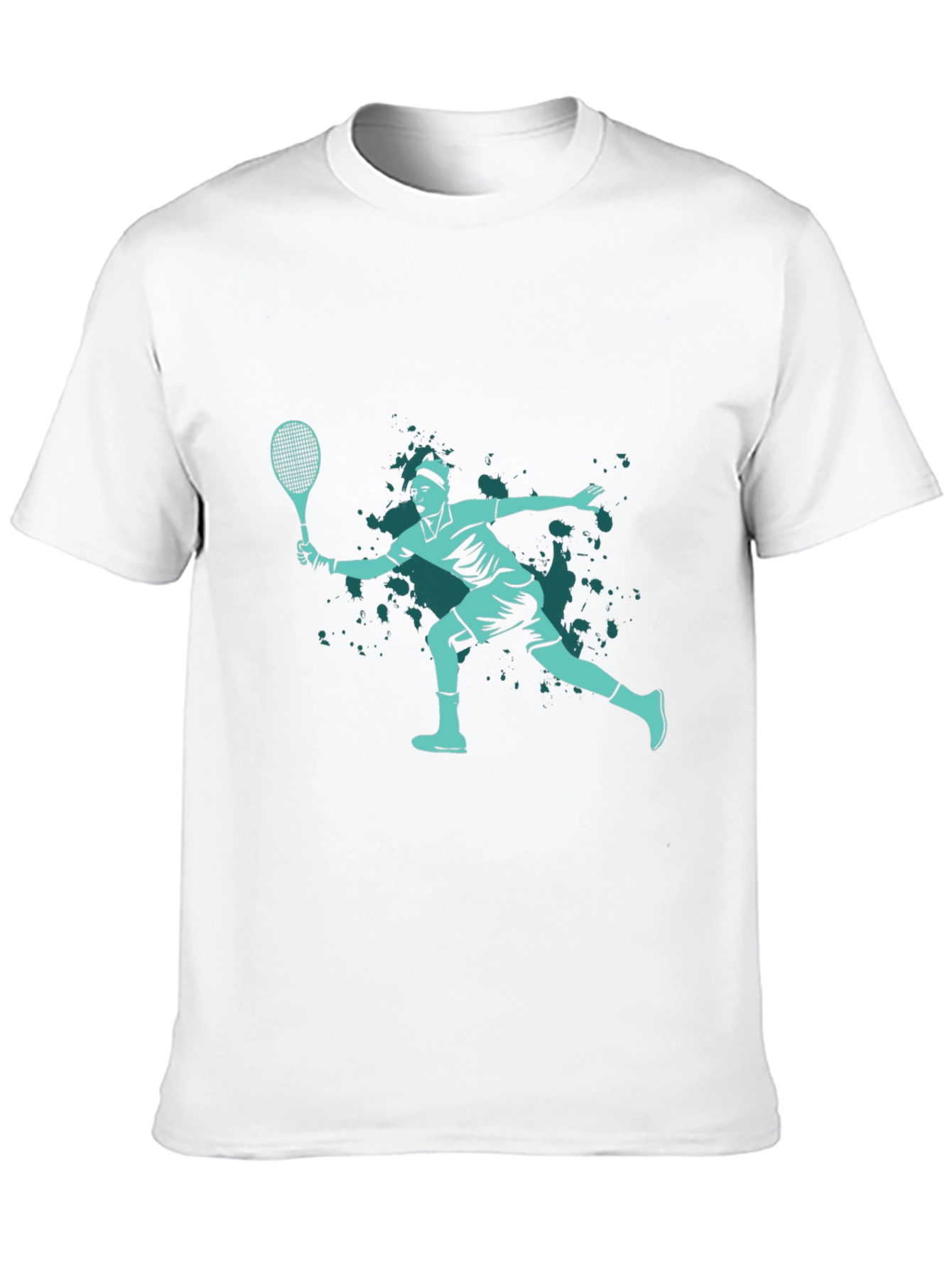 Tennis Player Graphic Tee - Black