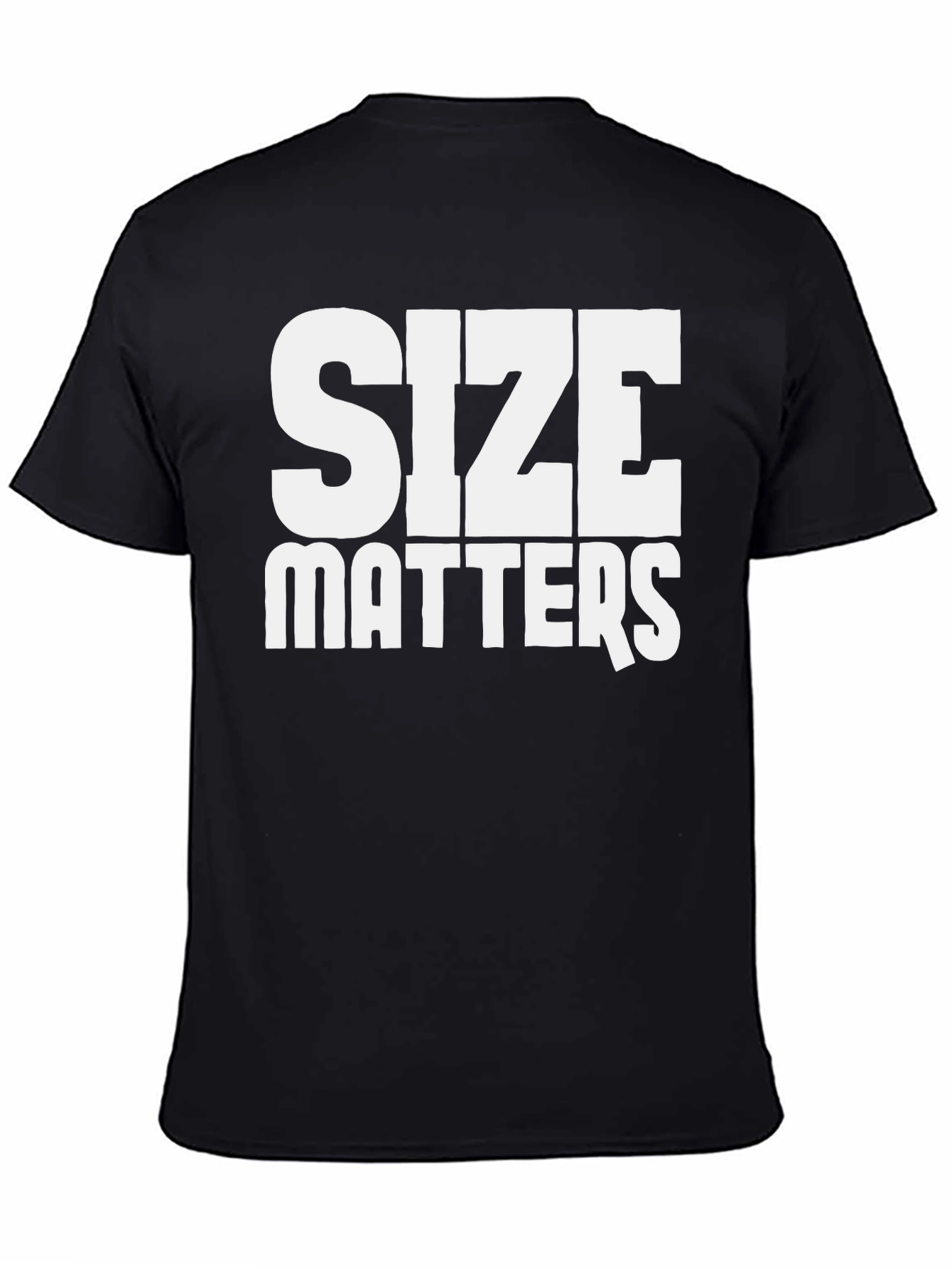 Size Matters Bold Graphic Tee - Black