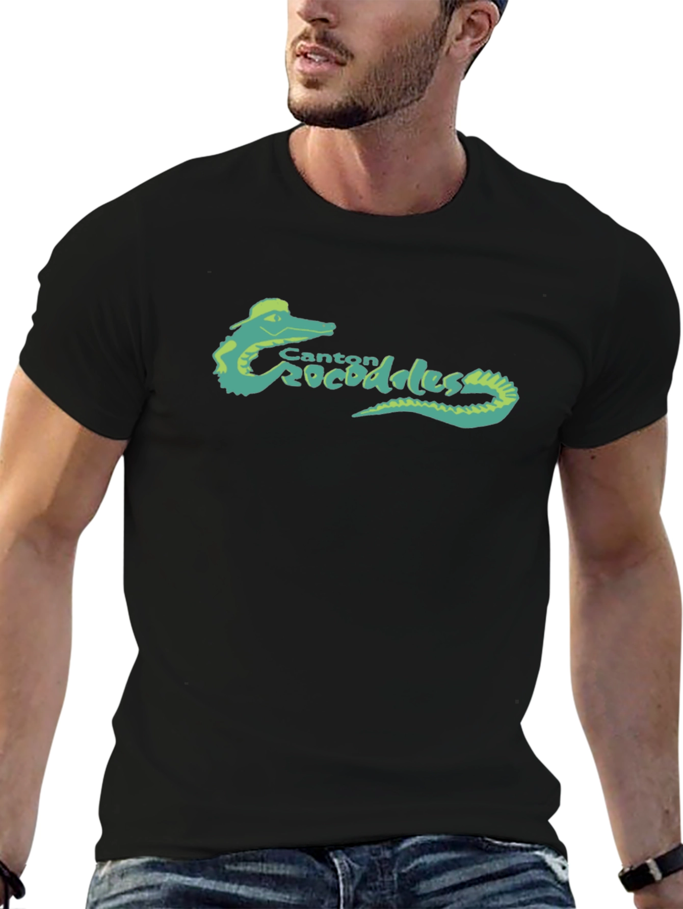 Canton Crocodiles Graphic T-Shirt - Black