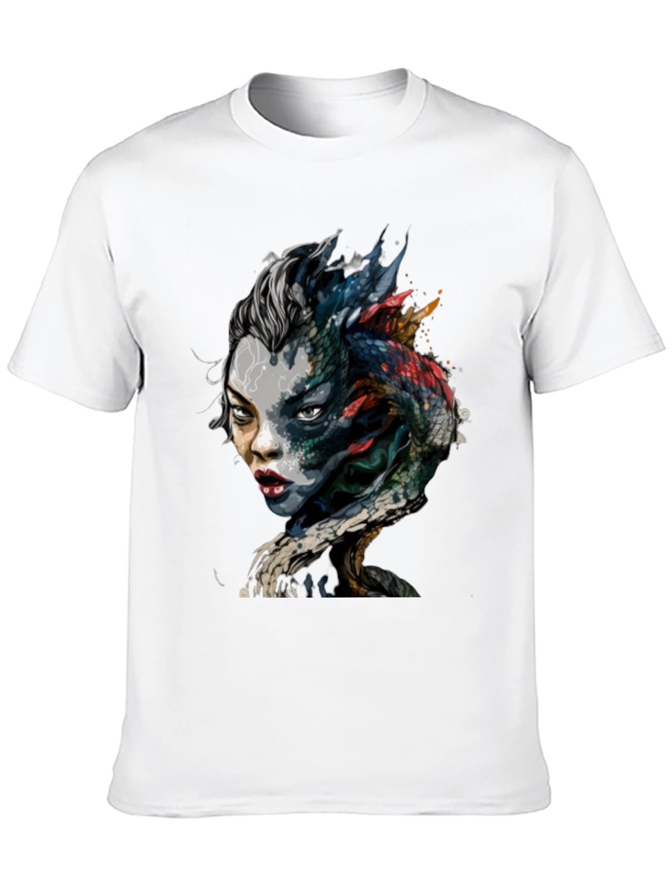 Mystic Dragon Woman Graphic Black Tee