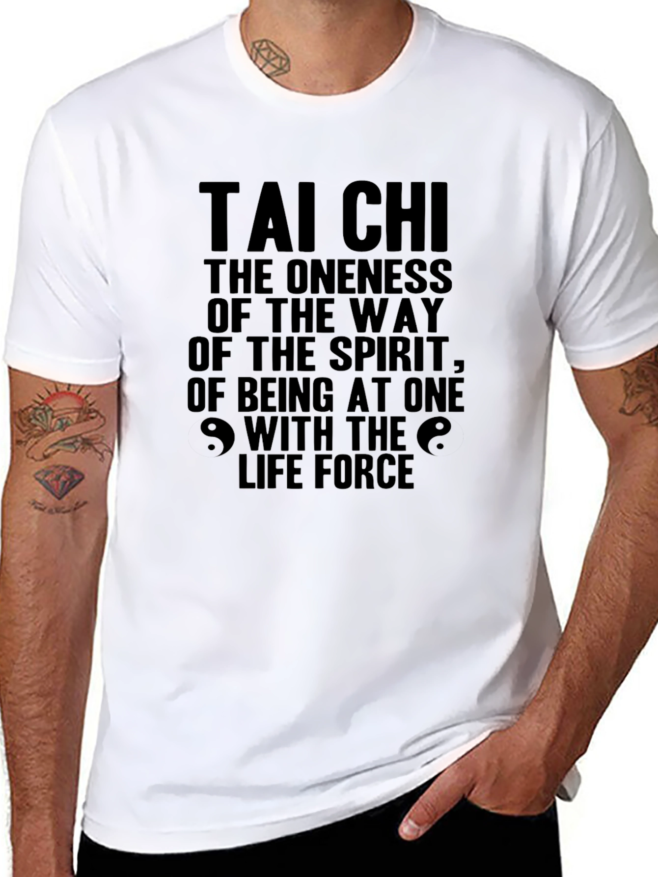 Tai Chi Graphic T-Shirt - Spiritual Oneness Design