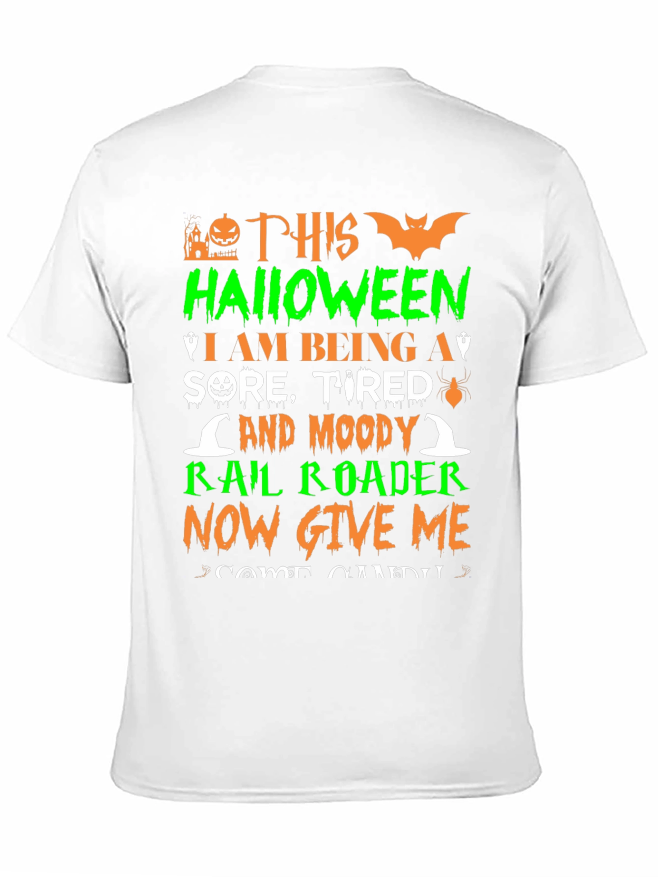 Funny Halloween Moody Railroader T-Shirt