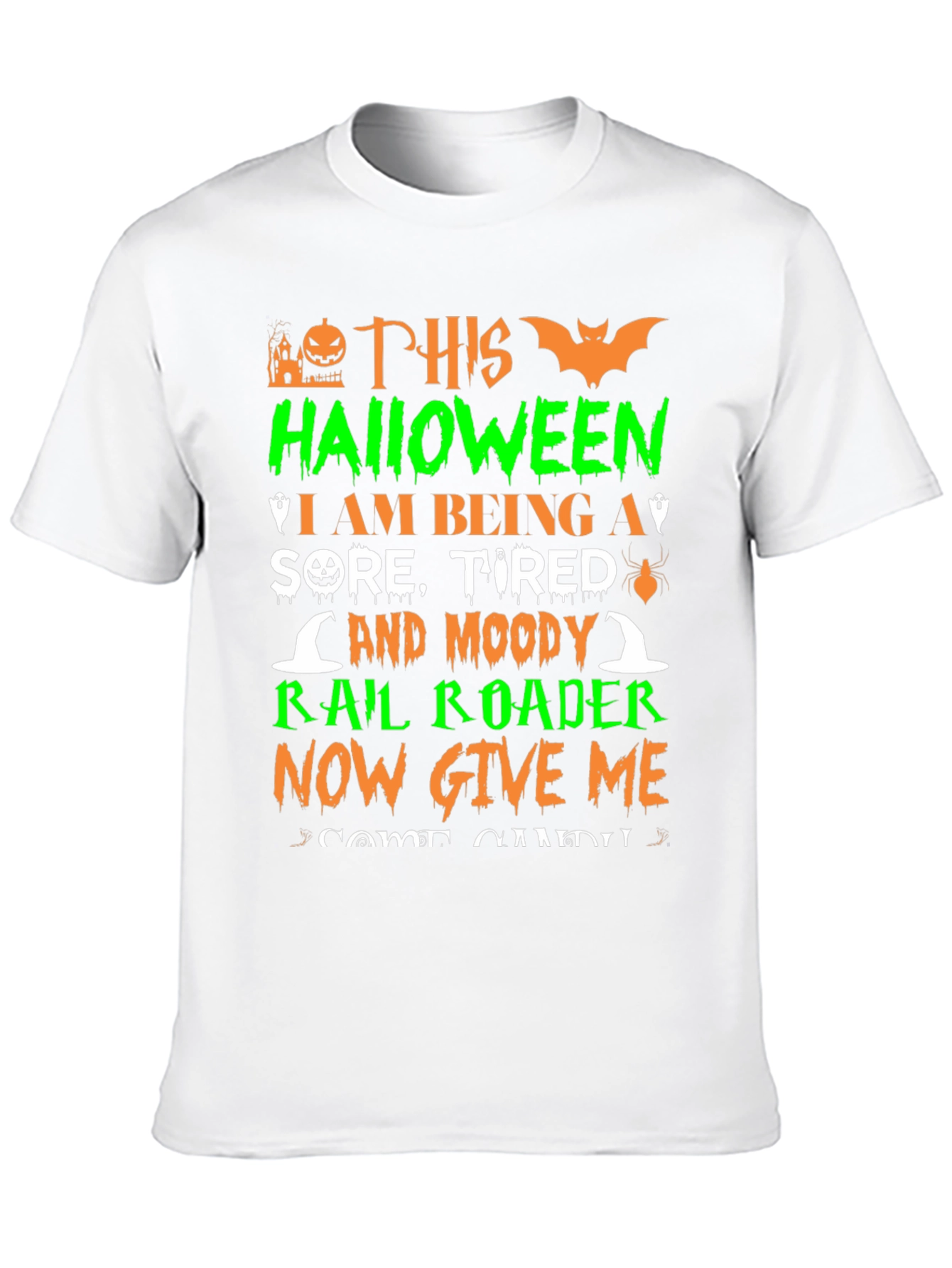Funny Halloween Moody Railroader T-Shirt