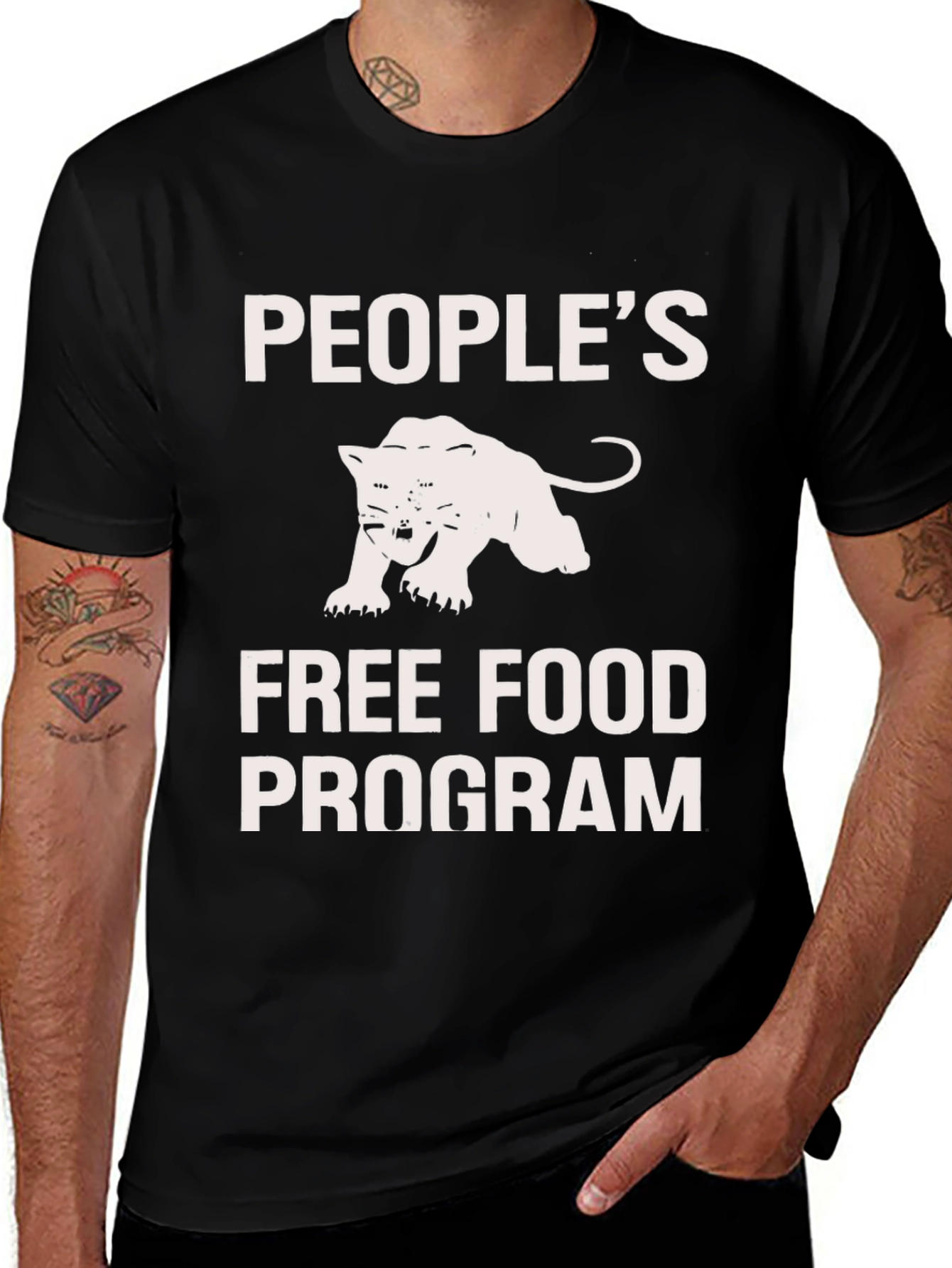 Peoples Free Food Program Black Panther T-Shirt