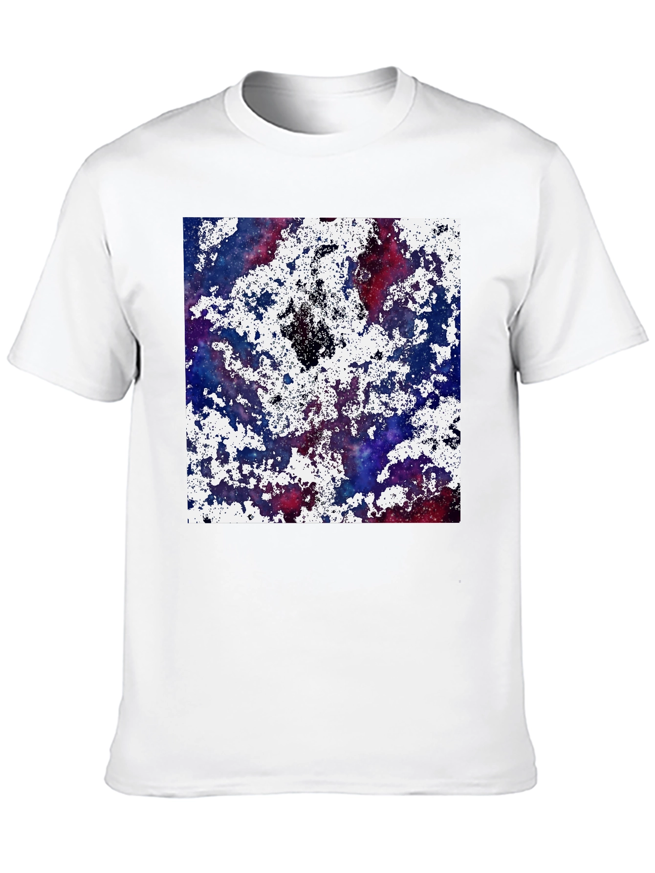 Galaxy Splatter Print T-Shirt - Cosmic Style