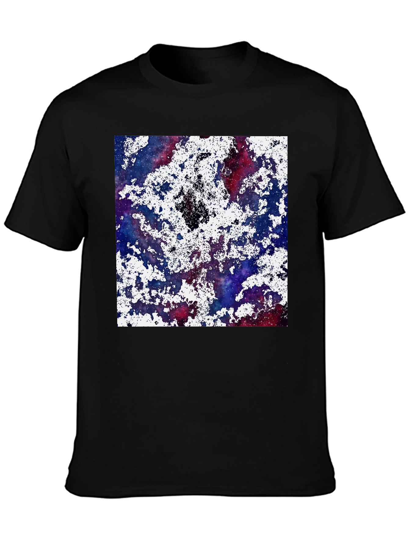 Galaxy Splatter Print T-Shirt - Cosmic Style