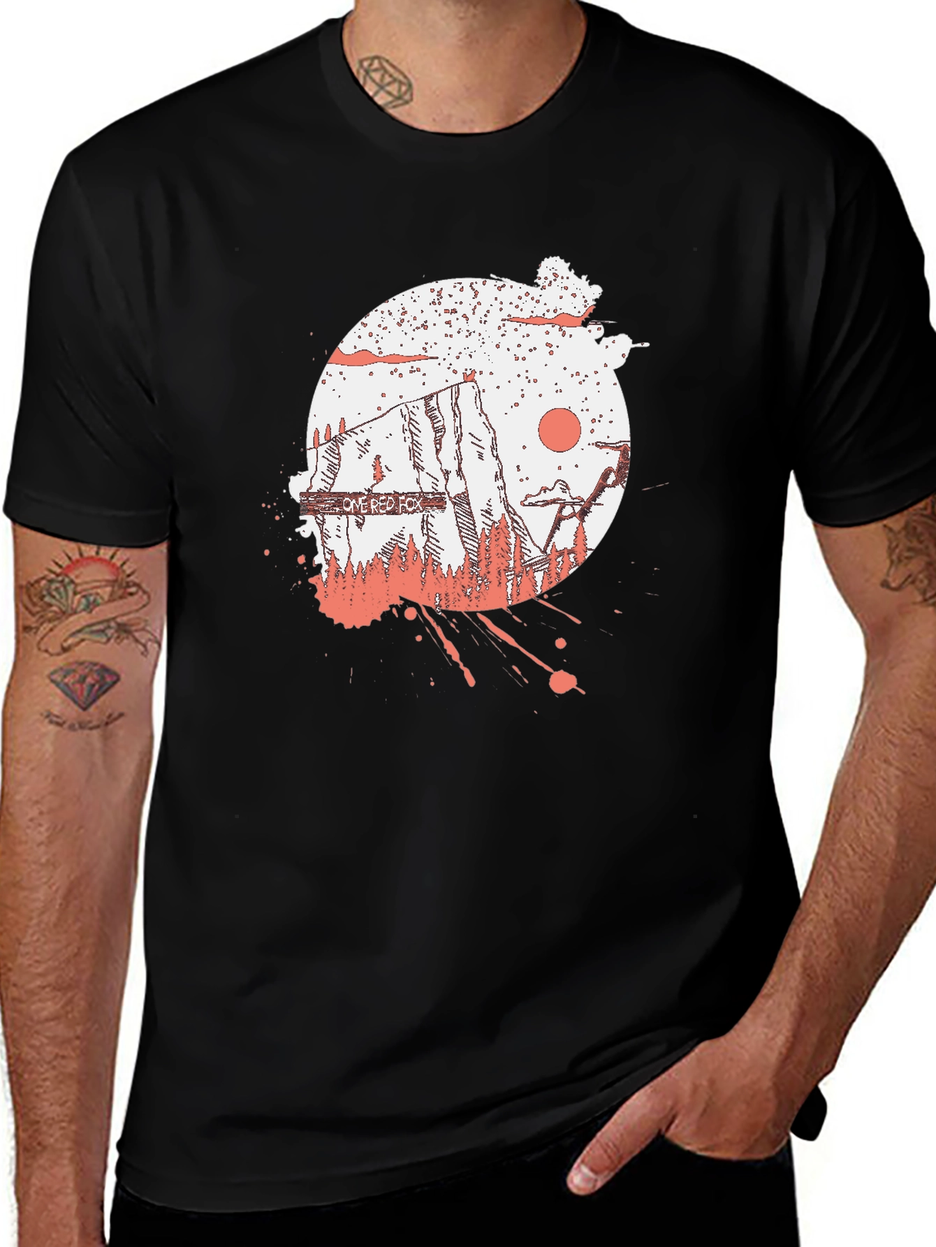 One Red Fox Graphic T-Shirt