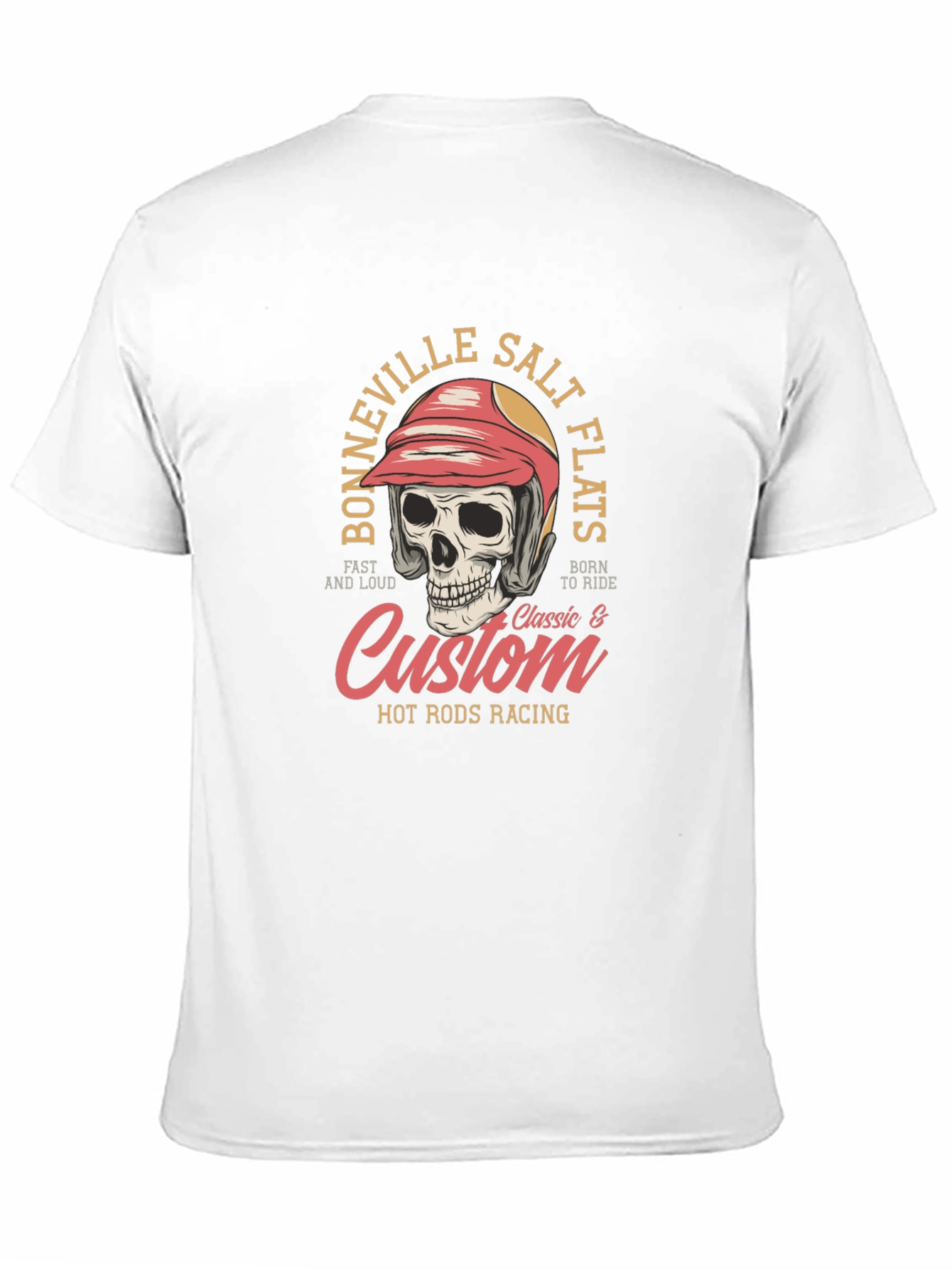 Bonneville Salt Flats Racing Skull Graphic T-Shirt