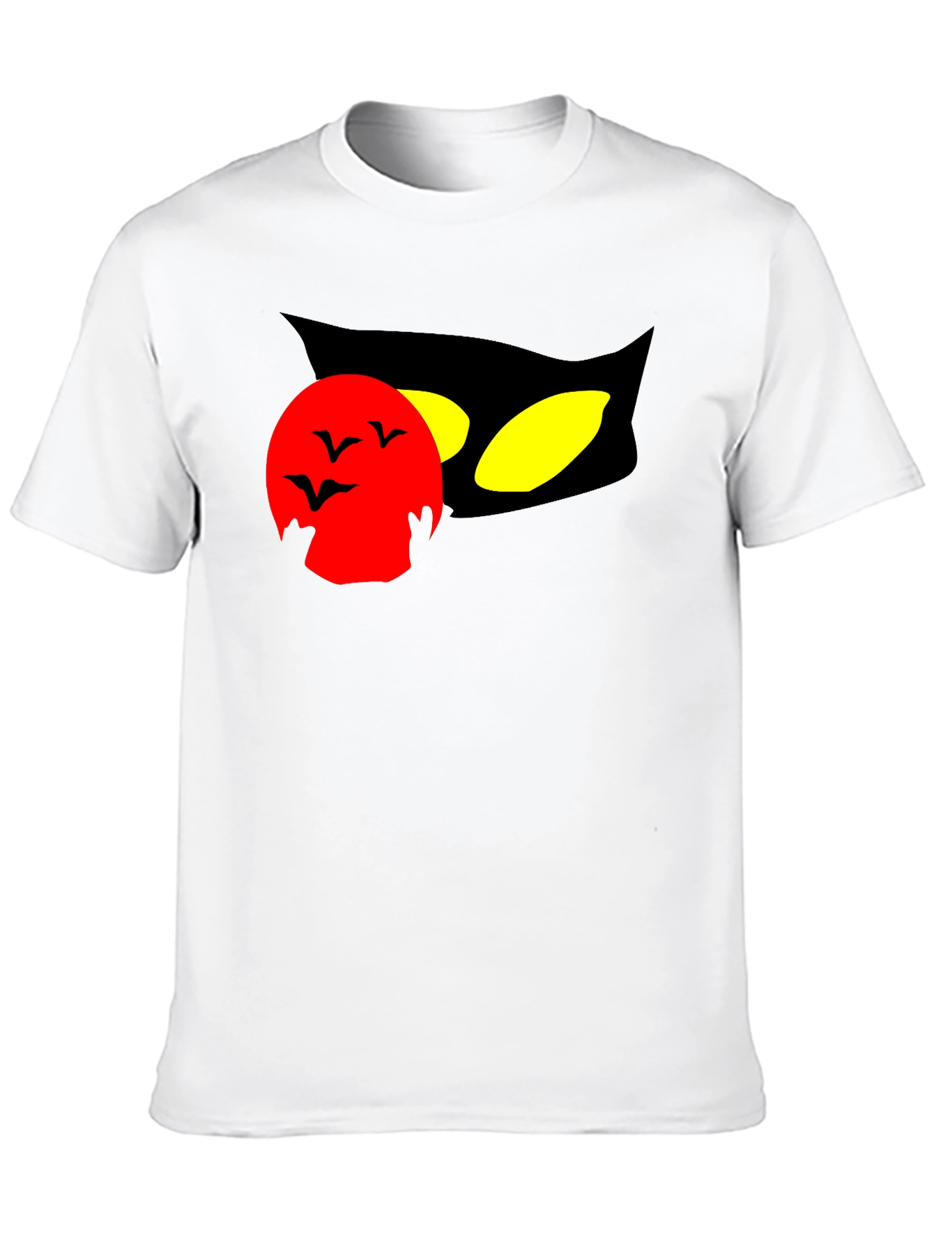 Halloween Cat Moon Black T-Shirt