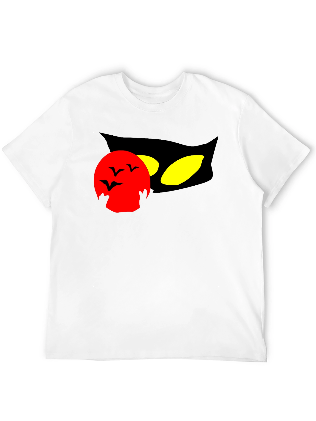 Halloween Cat Moon Black T-Shirt